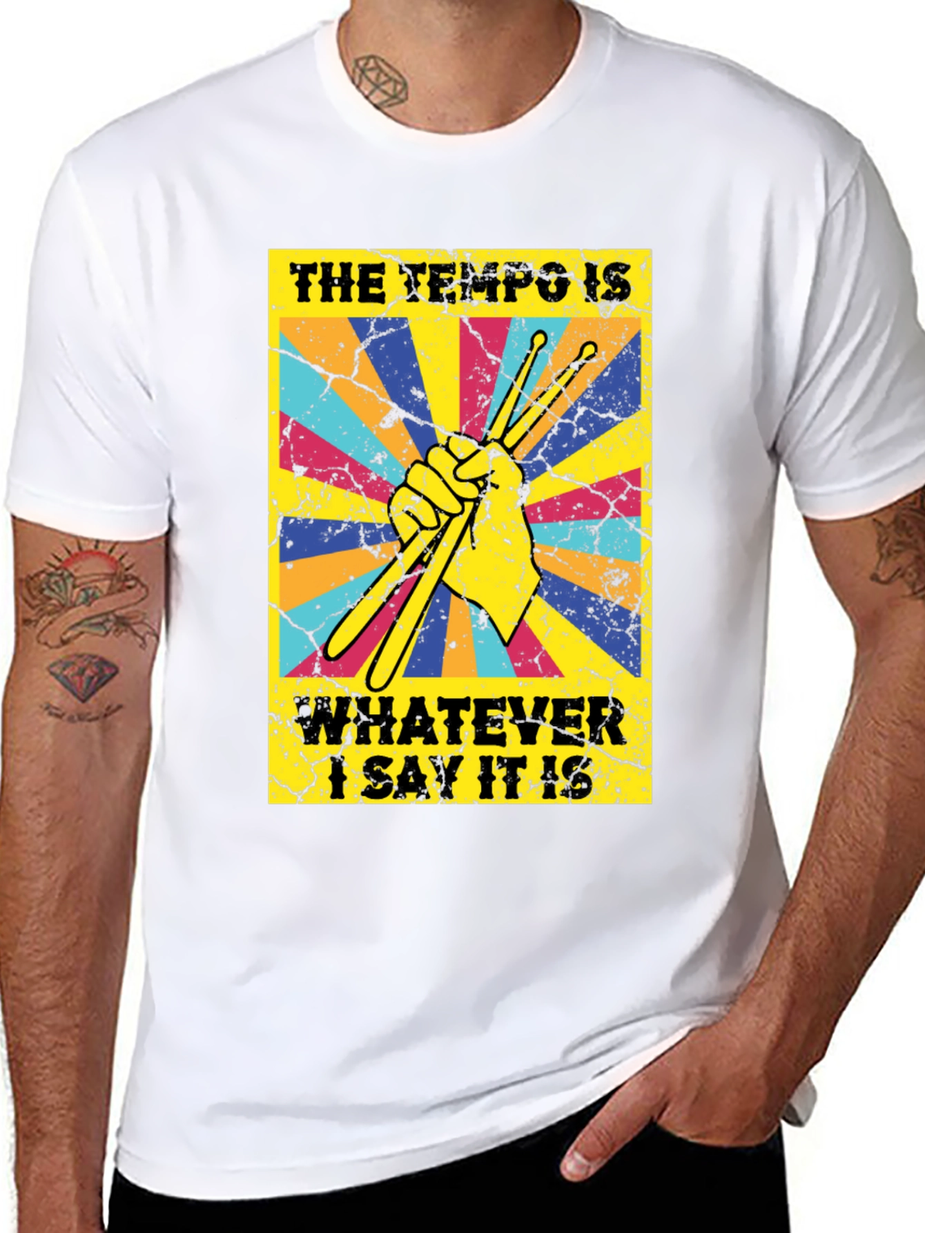 Tempo Drummer T-Shirt - Funny Musician Tee