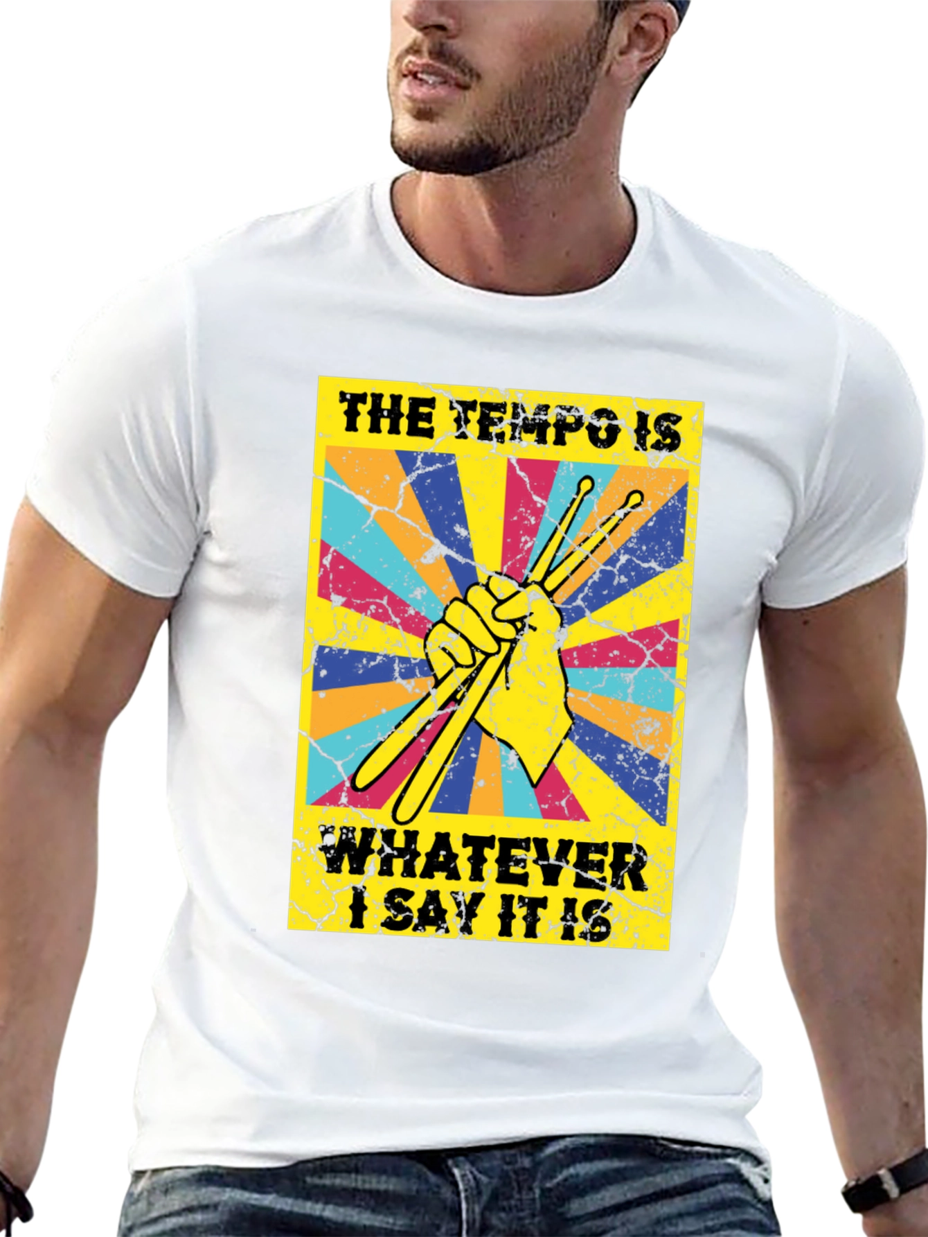 Tempo Drummer T-Shirt - Funny Musician Tee