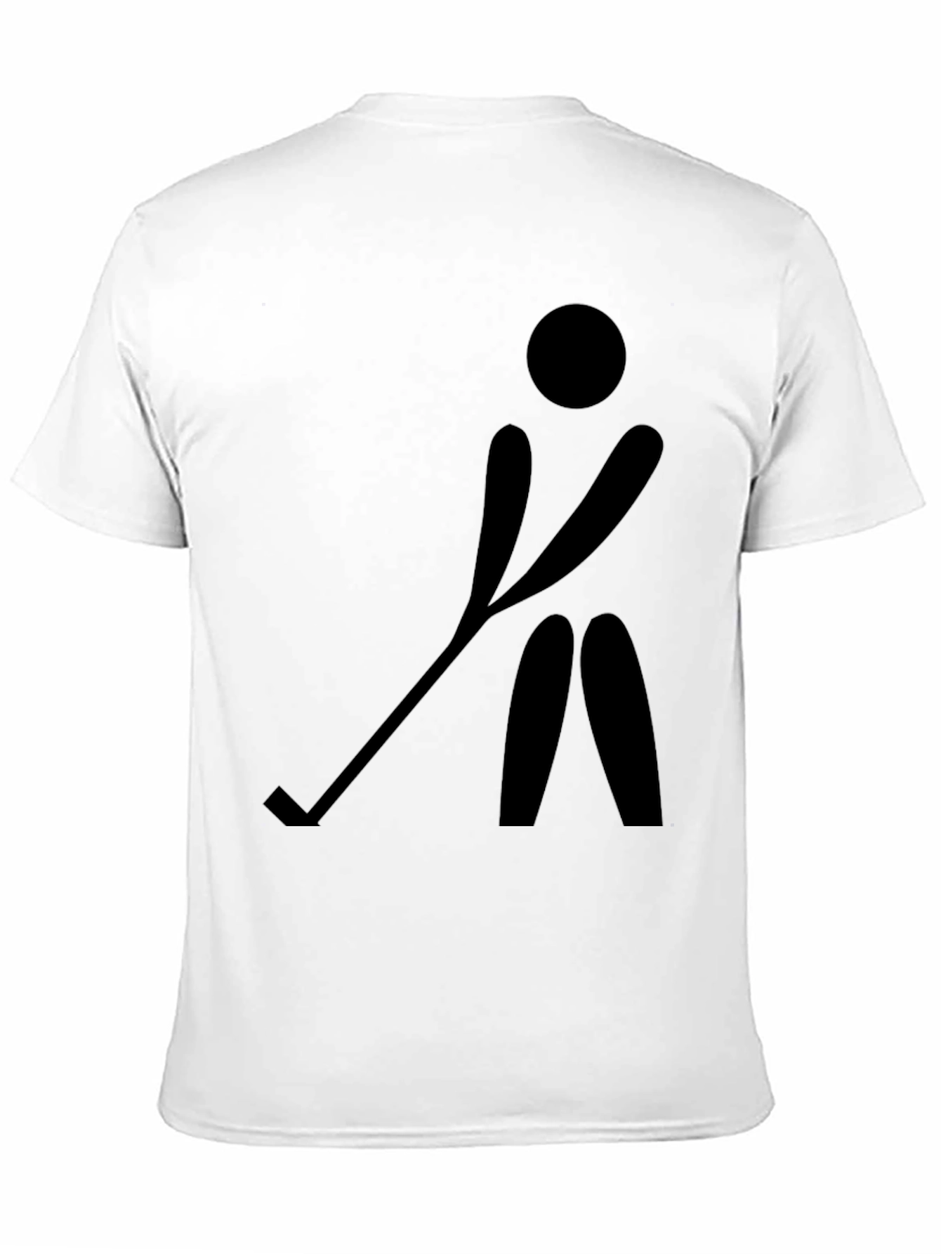 Hockey Player Silhouette Black T-Shirt