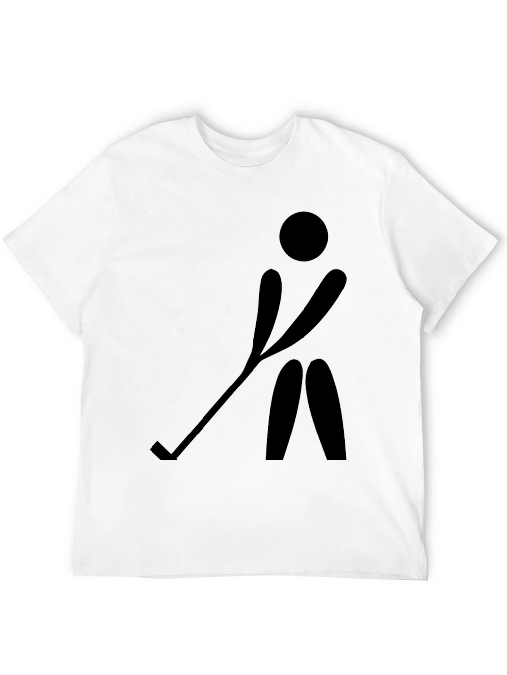 Hockey Player Silhouette Black T-Shirt