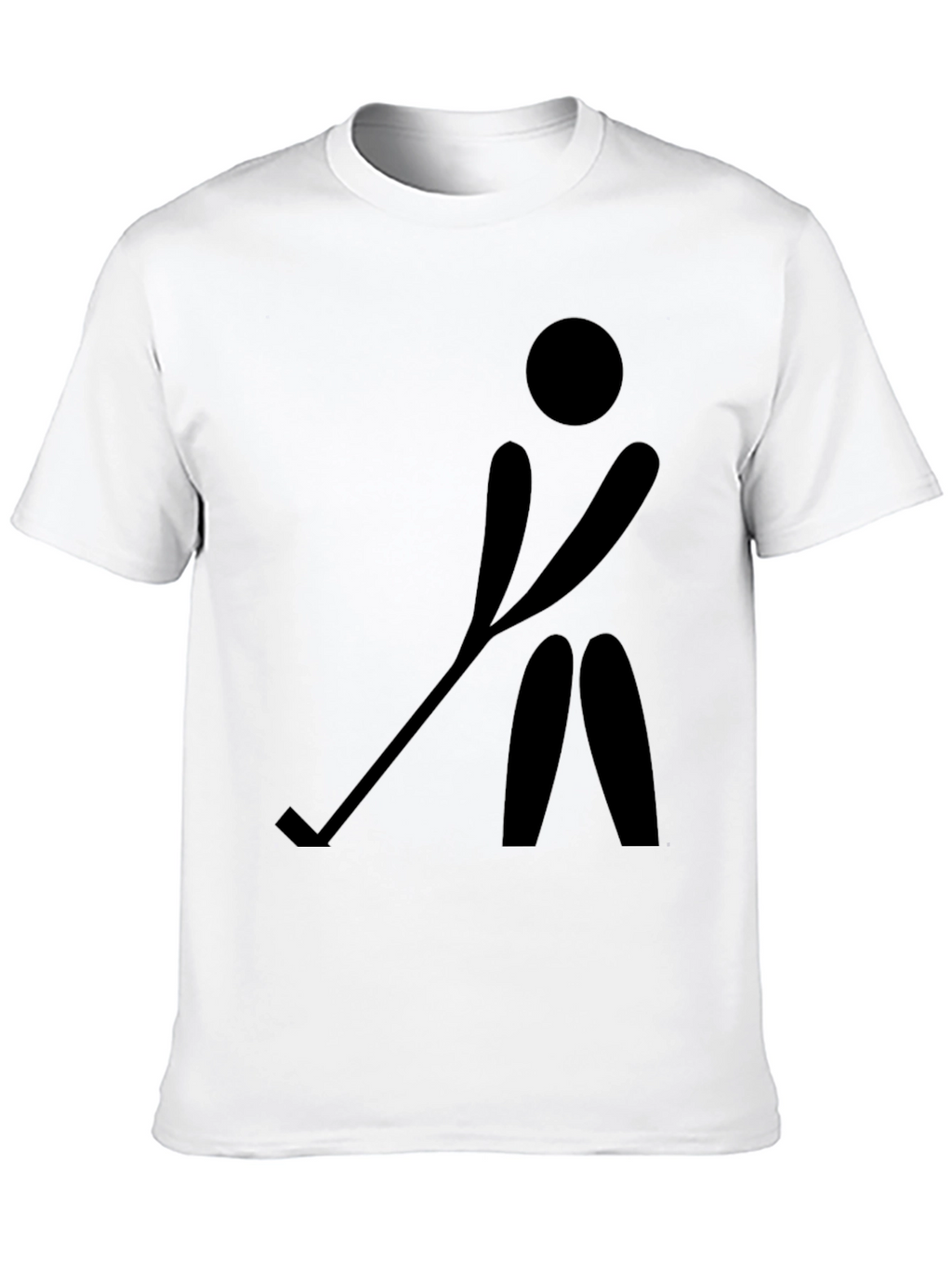 Hockey Player Silhouette Black T-Shirt
