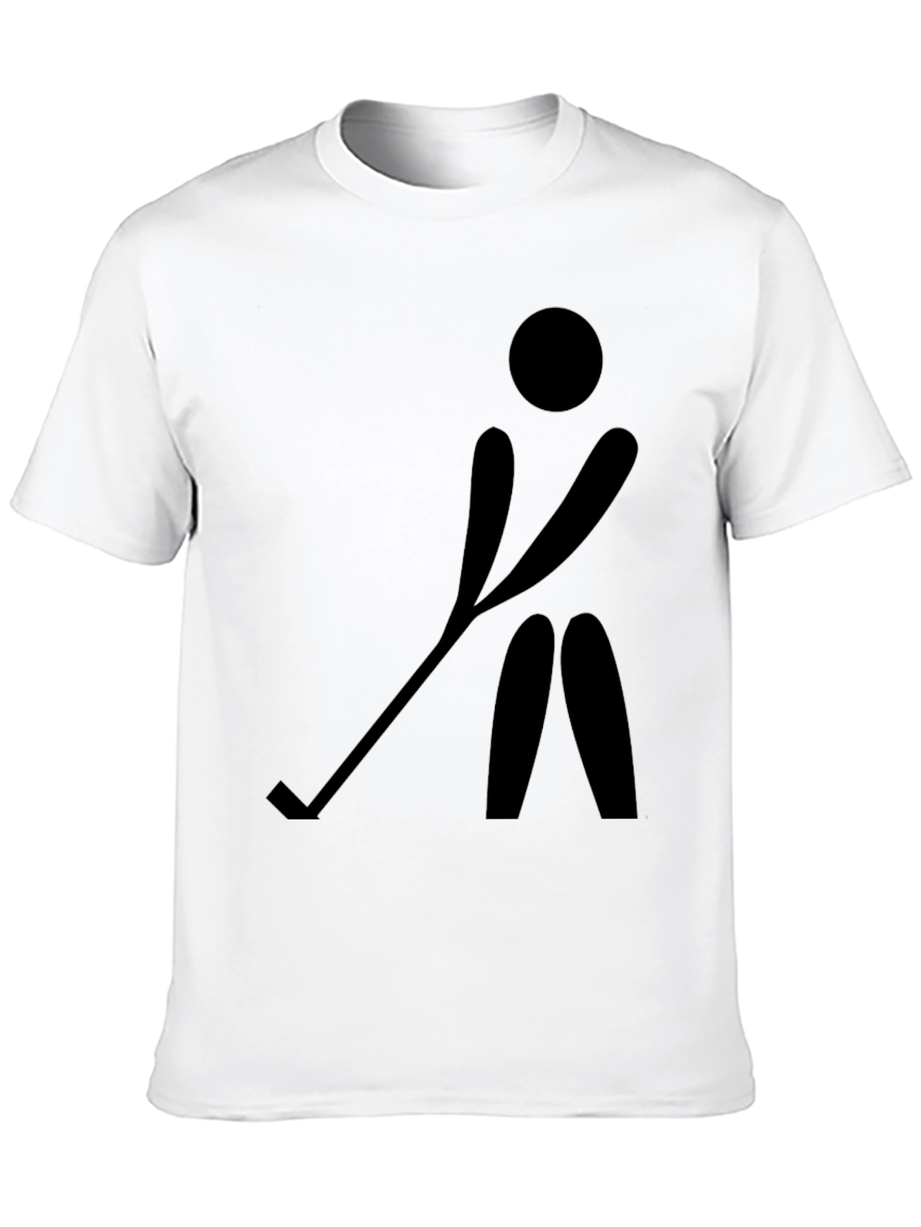Hockey Player Silhouette Black T-Shirt