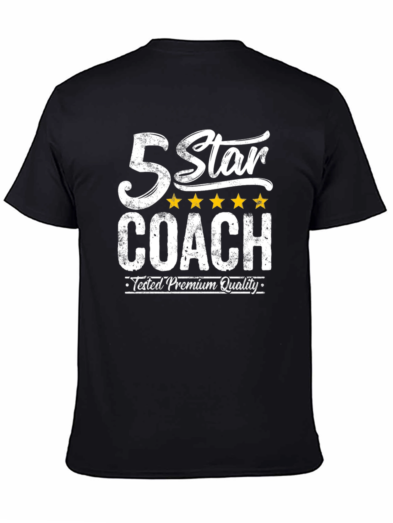 5 Star Coach Premium Black T-Shirt
