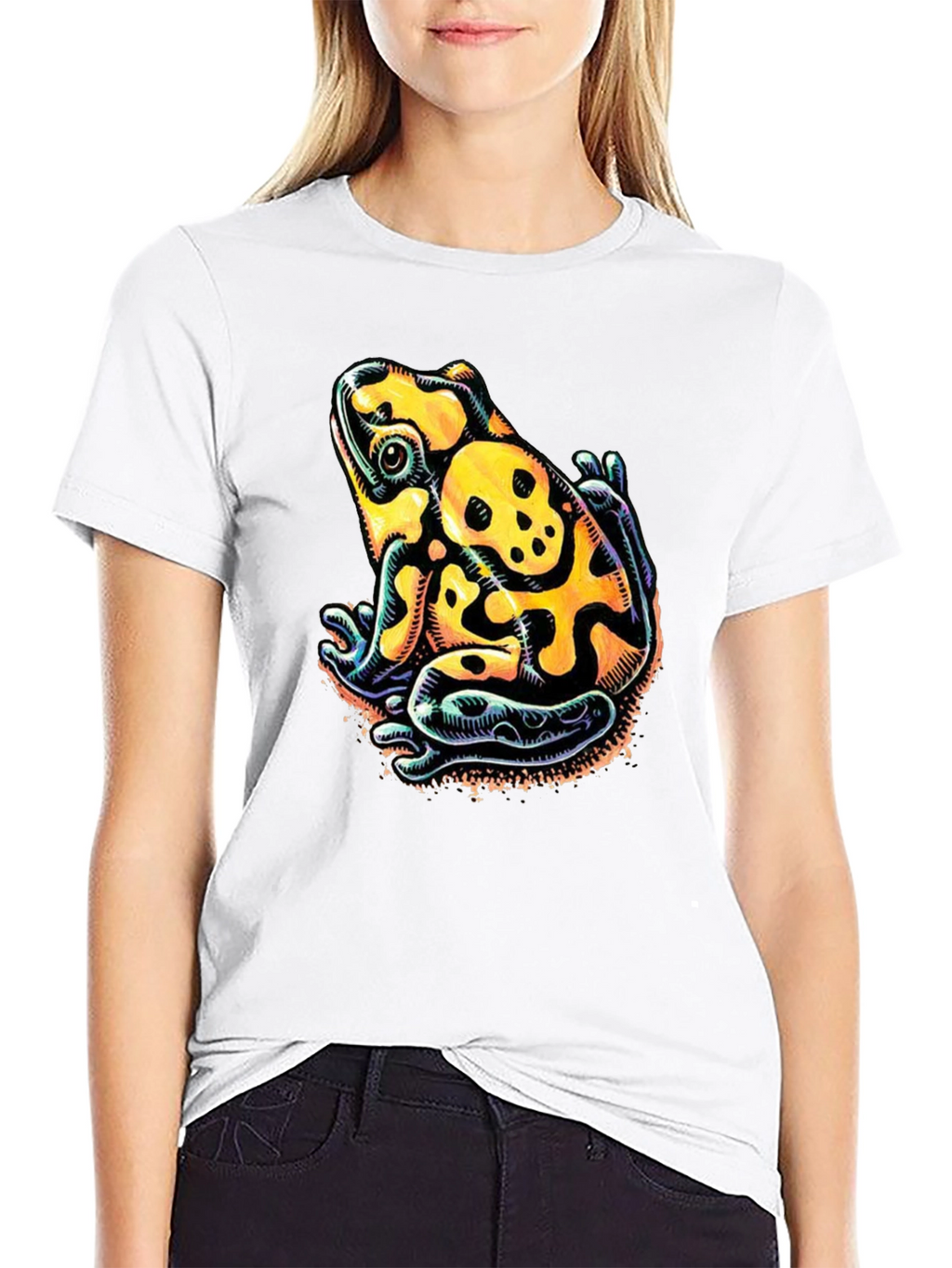 Skull Frog Graphic Tee - Mens Black T-Shirt