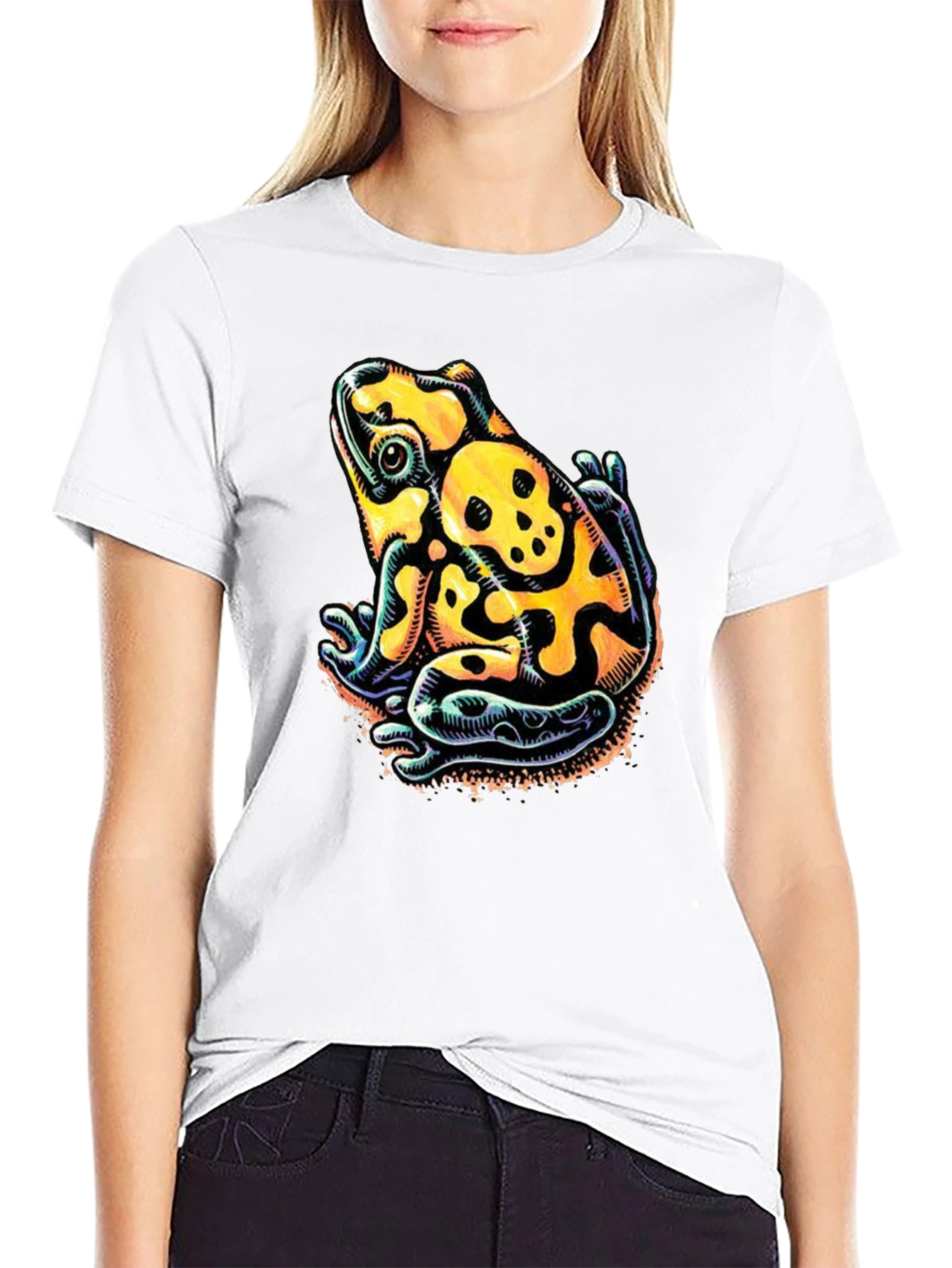 Skull Frog Graphic Tee - Mens Black T-Shirt