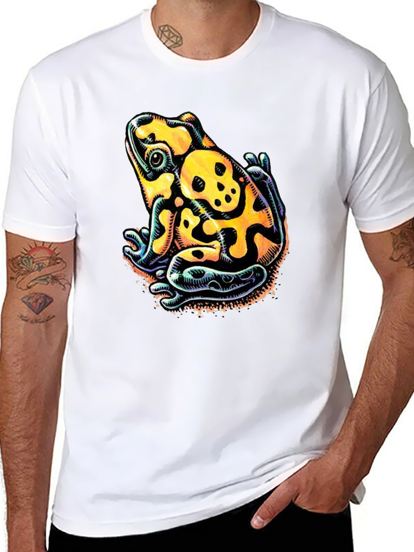 Skull Frog Graphic Tee - Mens Black T-Shirt