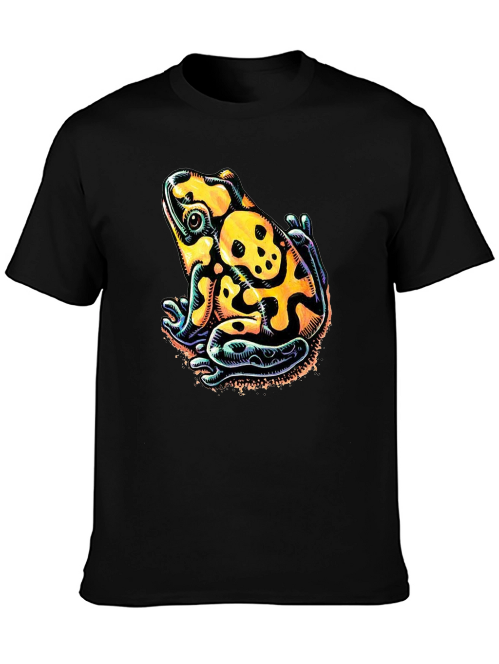 Skull Frog Graphic Tee - Mens Black T-Shirt