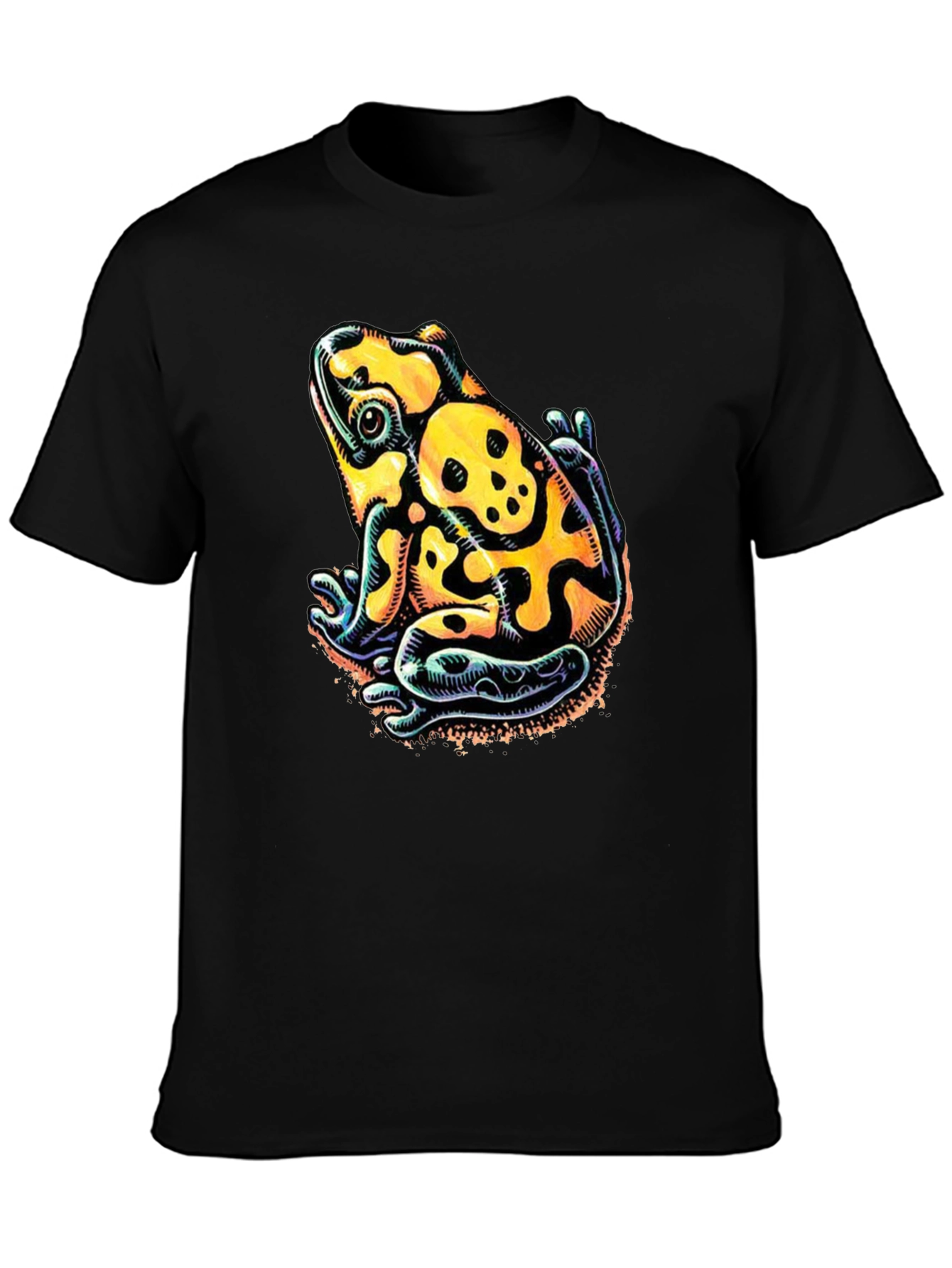 Skull Frog Graphic Tee - Mens Black T-Shirt