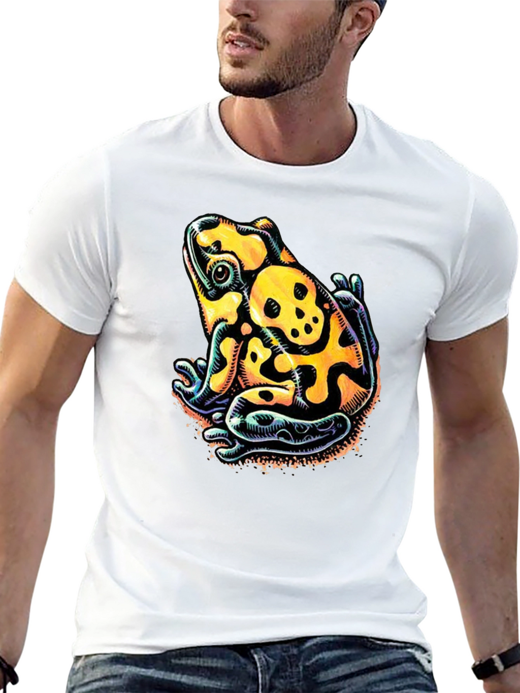 Skull Frog Graphic Tee - Mens Black T-Shirt
