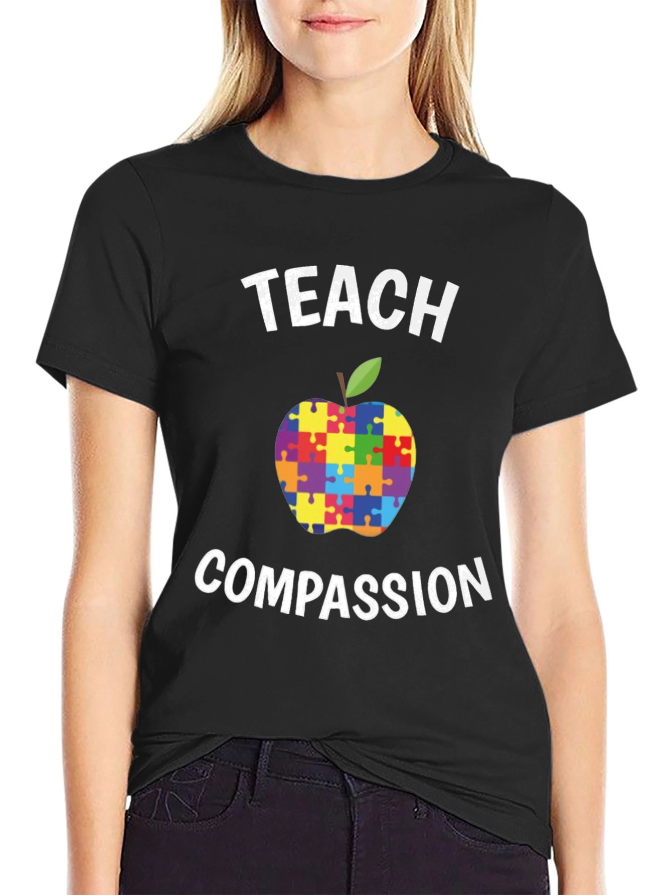 Teach Compassion Autism Awareness T-Shirt
