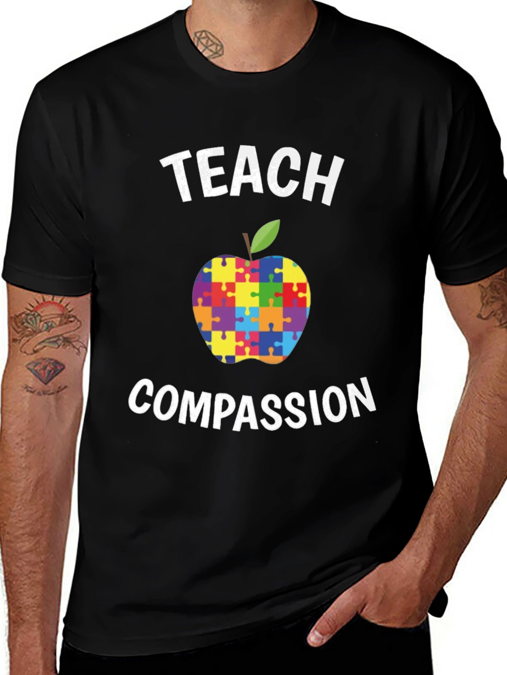 Teach Compassion Autism Awareness T-Shirt