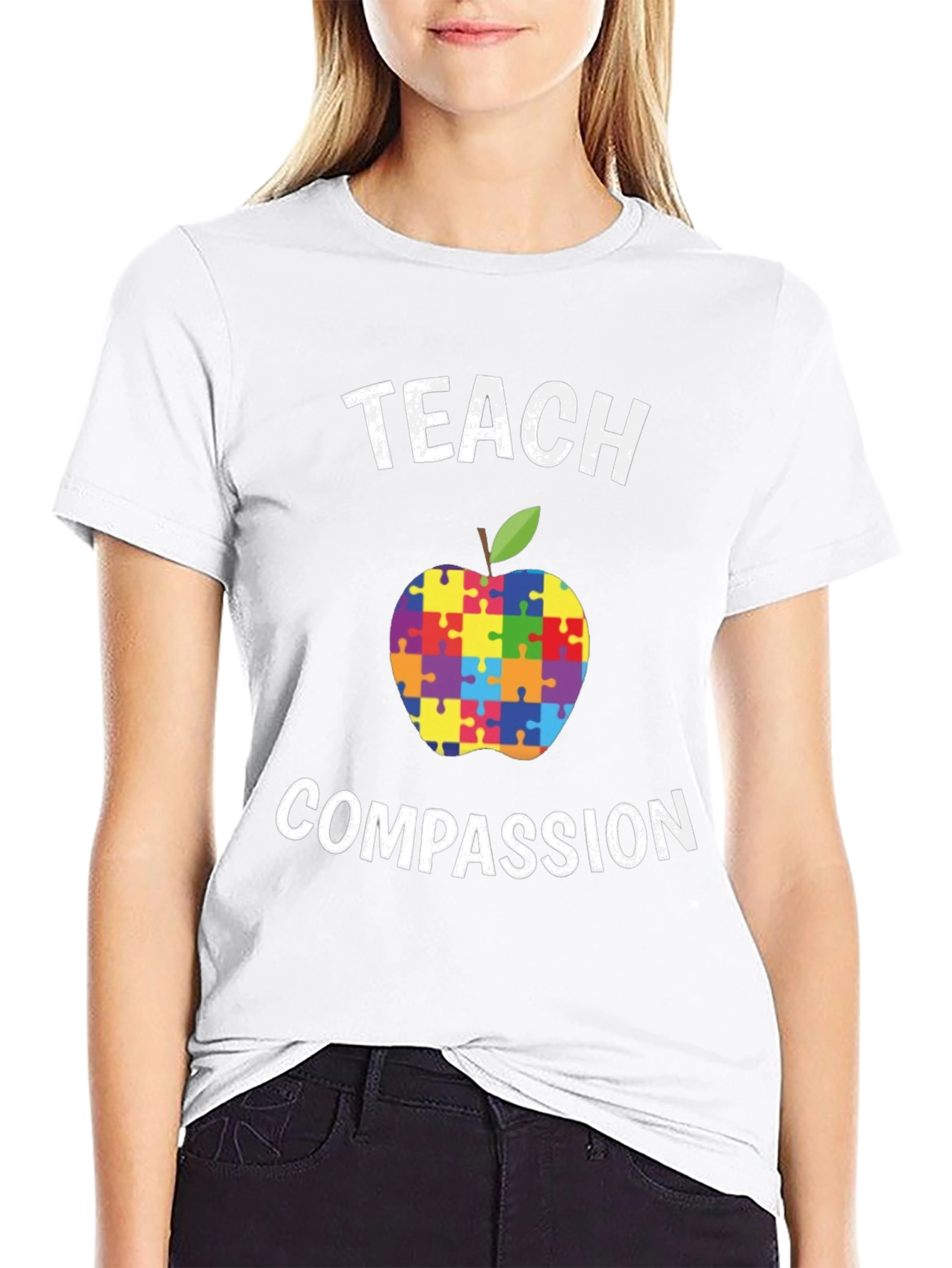 Teach Compassion Autism Awareness T-Shirt