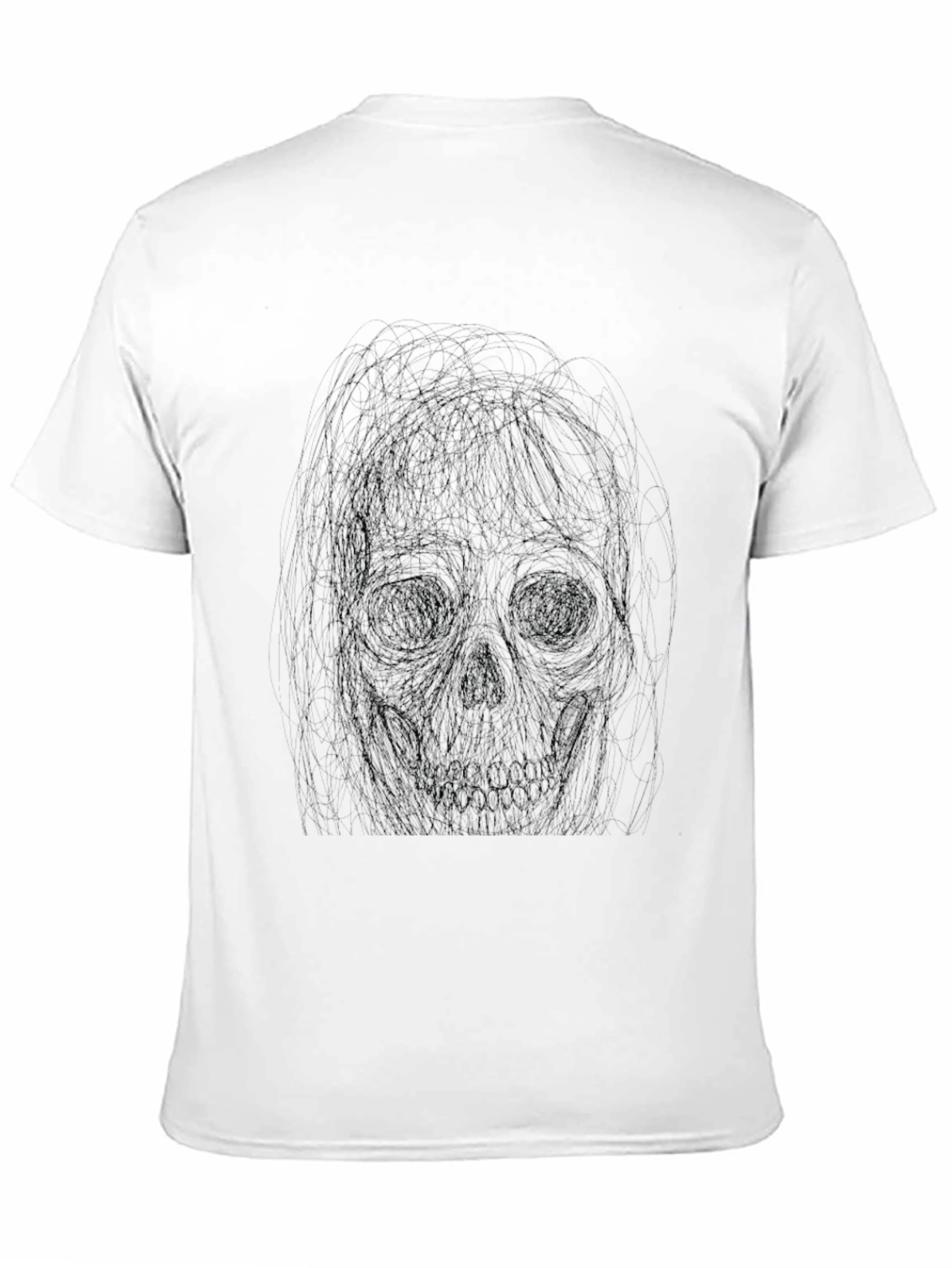 Dark Sketch Skull T-Shirt - Unique Graphic Tee