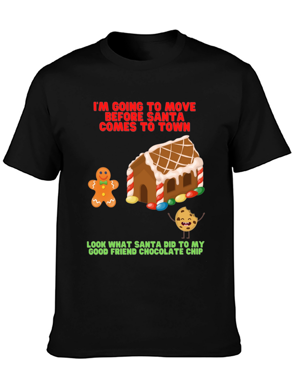 Funny Christmas T-Shirt: Gingerbread & Cookie