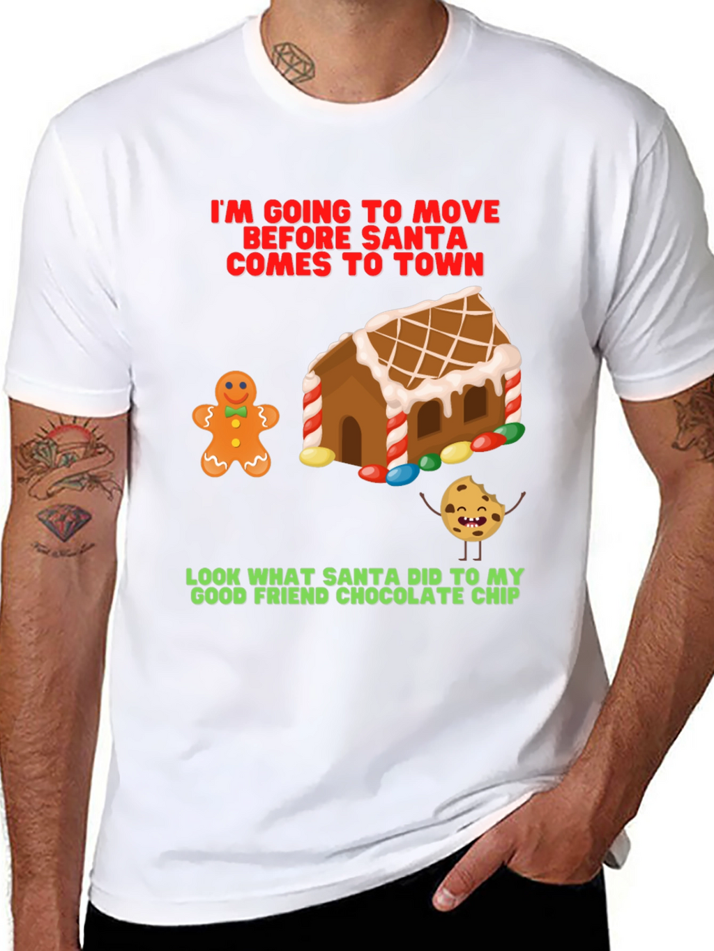 Funny Christmas T-Shirt: Gingerbread & Cookie