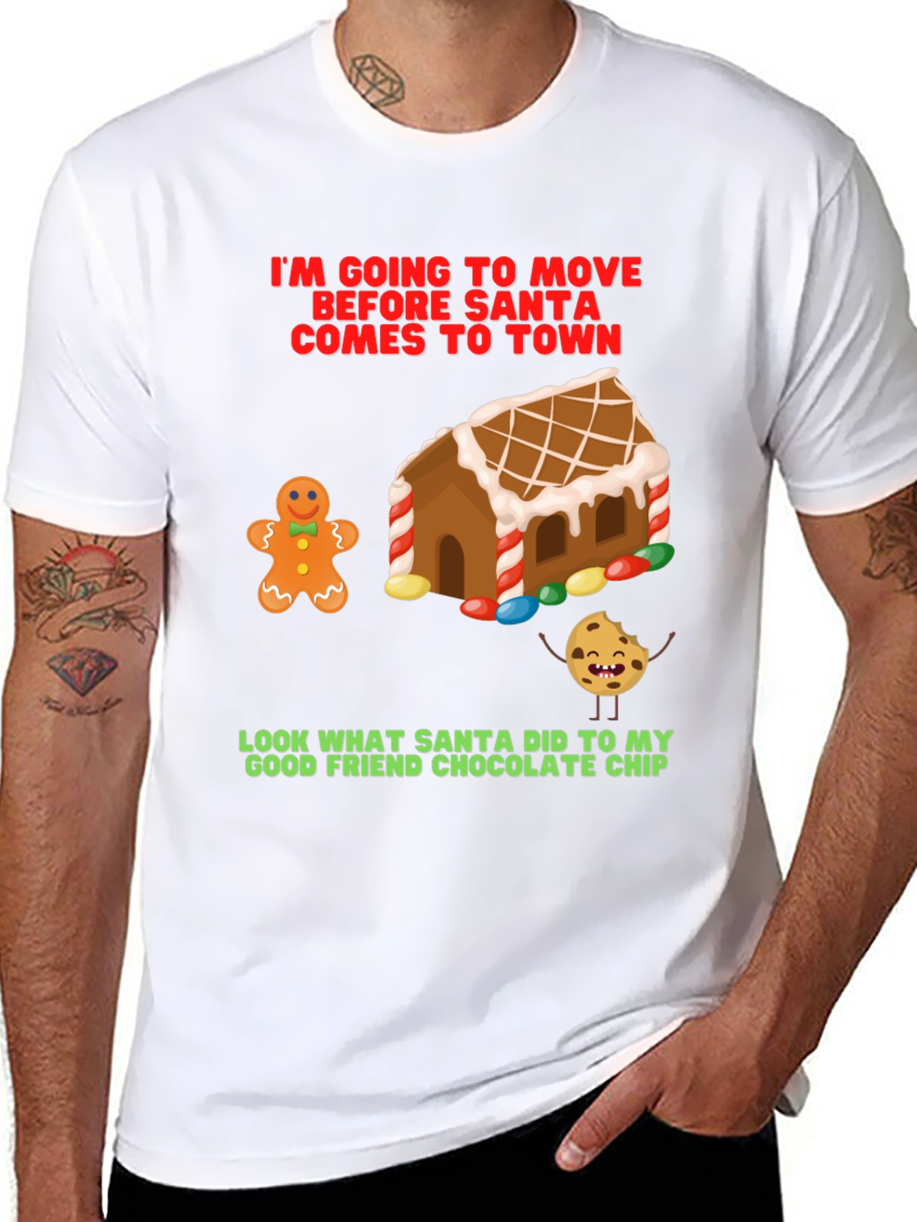 Funny Christmas T-Shirt: Gingerbread & Cookie