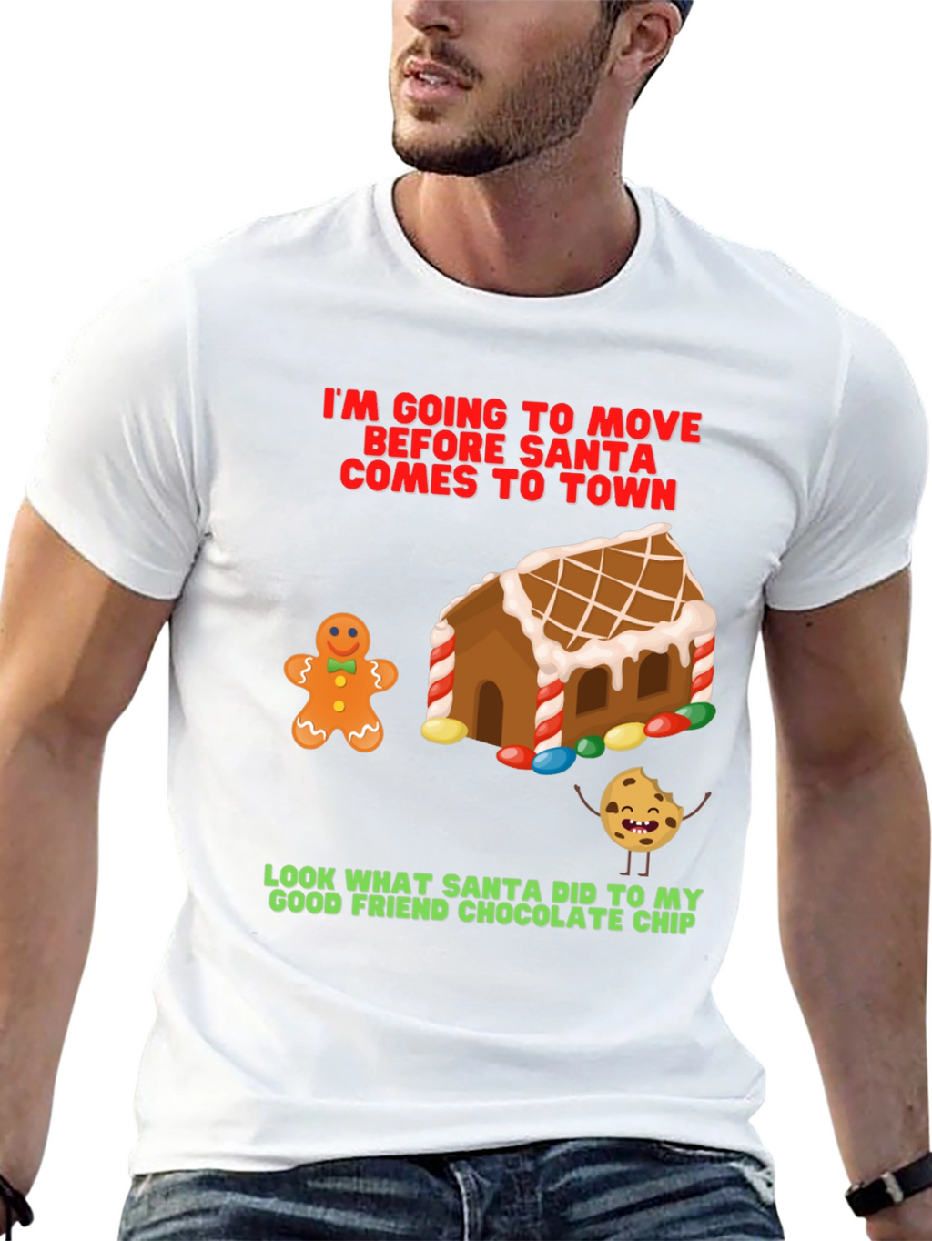 Funny Christmas T-Shirt: Gingerbread & Cookie