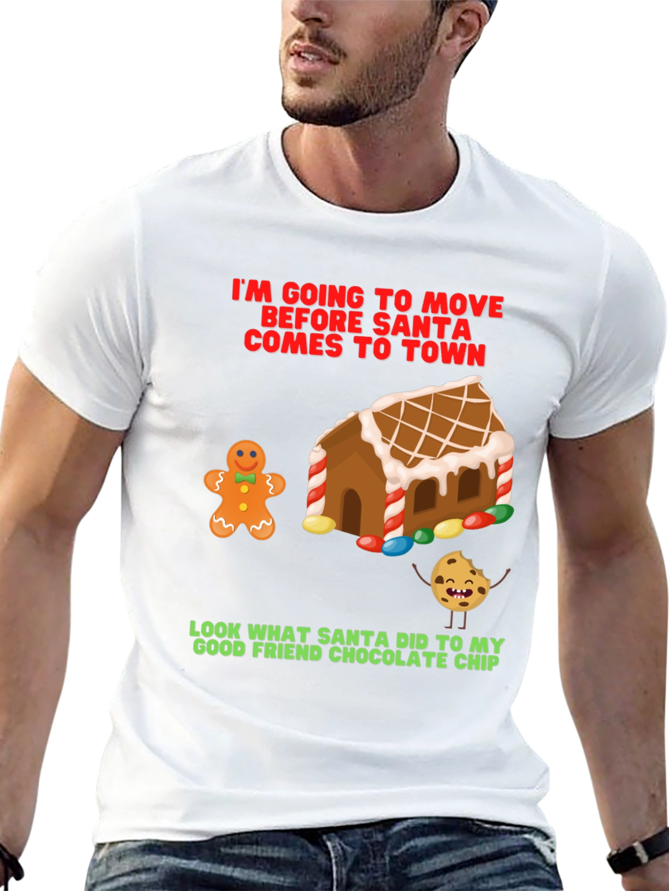 Funny Christmas T-Shirt: Gingerbread & Cookie