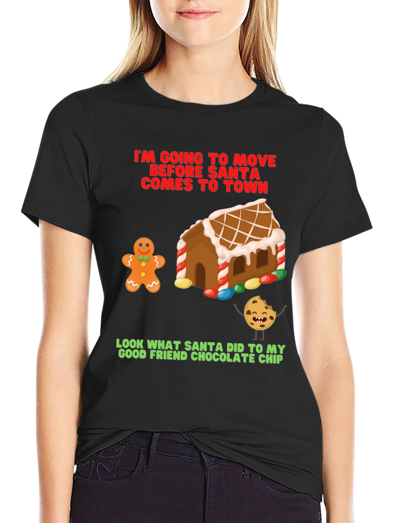Funny Christmas T-Shirt: Gingerbread & Cookie