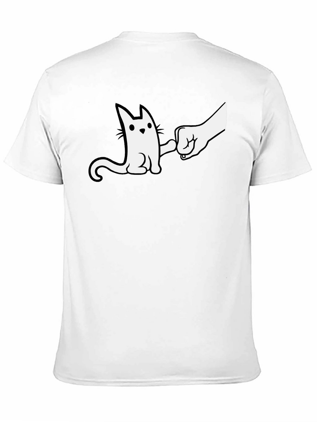 Cat Fist Bump Graphic T-Shirt - Cool & Casual