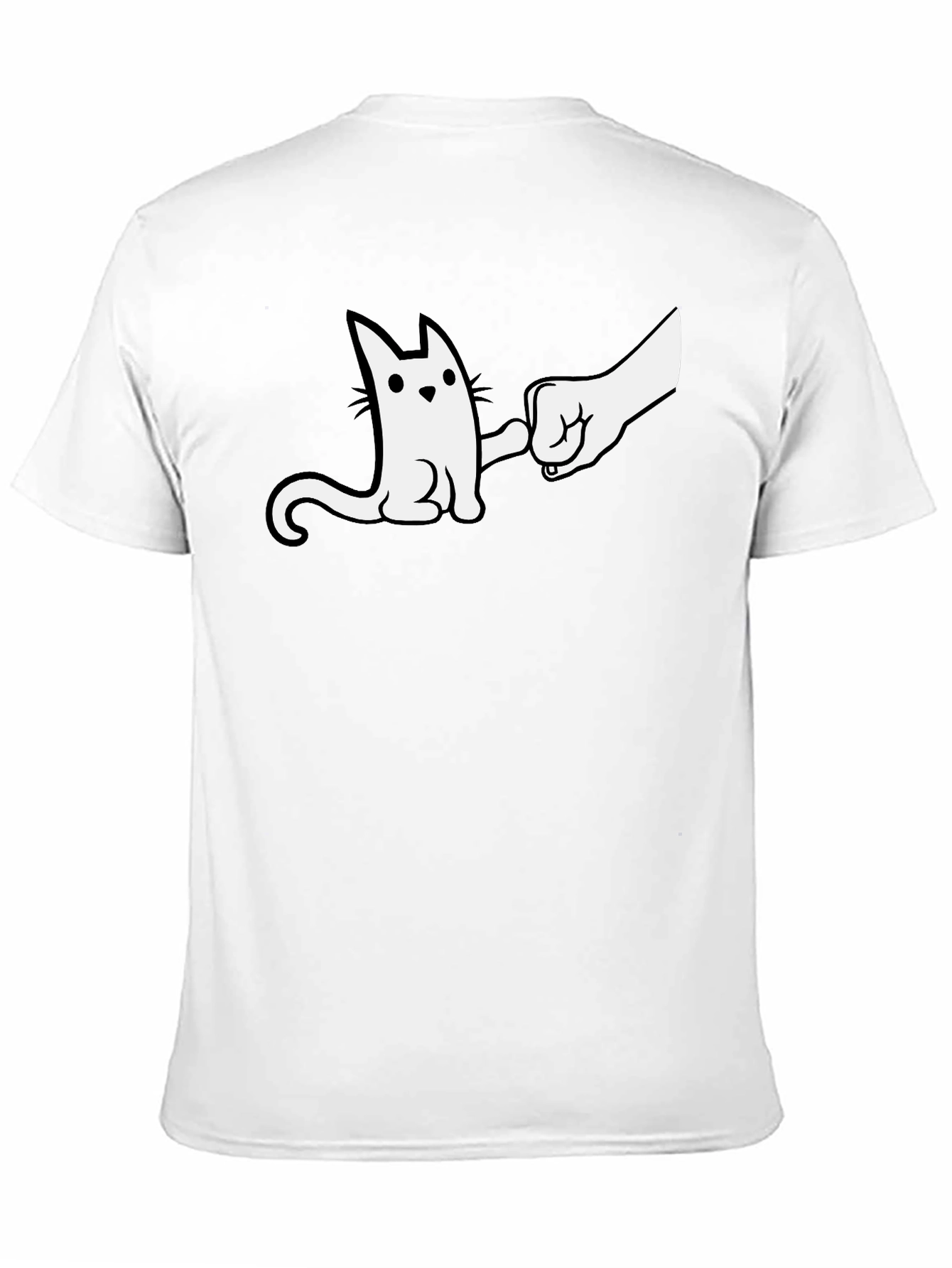 Cat Fist Bump Graphic T-Shirt - Cool & Casual