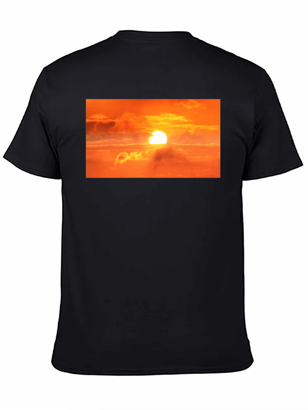 Sunrise Graphic Print Black T-Shirt