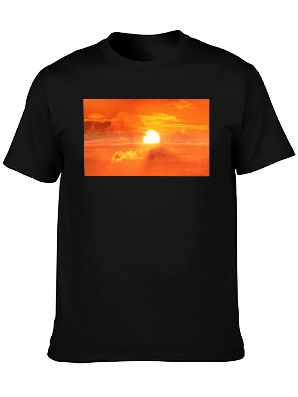 Sunrise Graphic Print Black T-Shirt