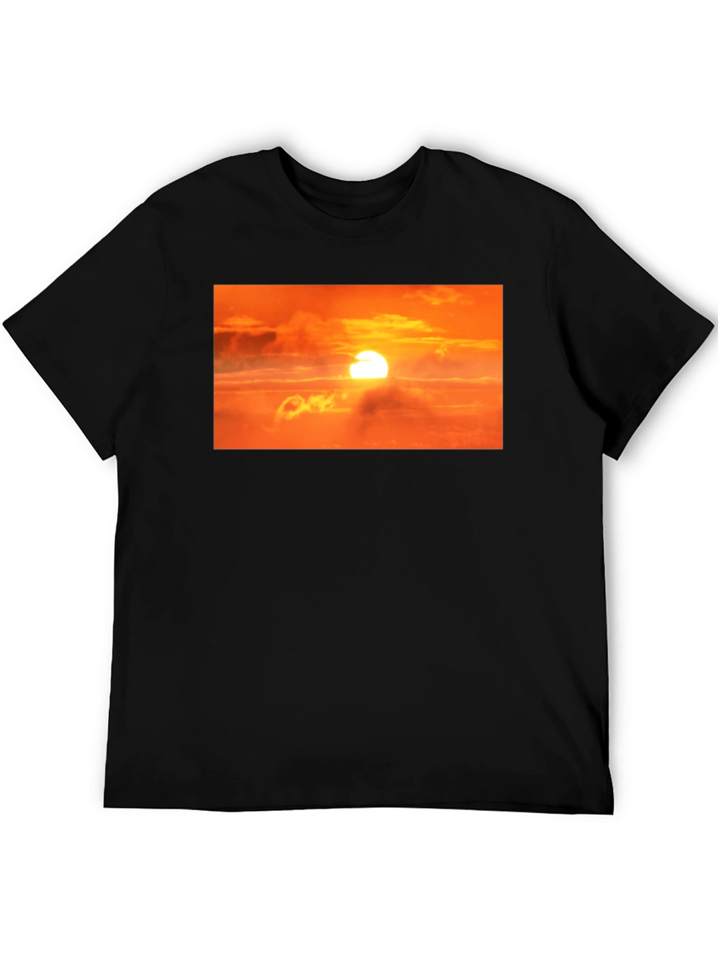 Sunrise Graphic Print Black T-Shirt
