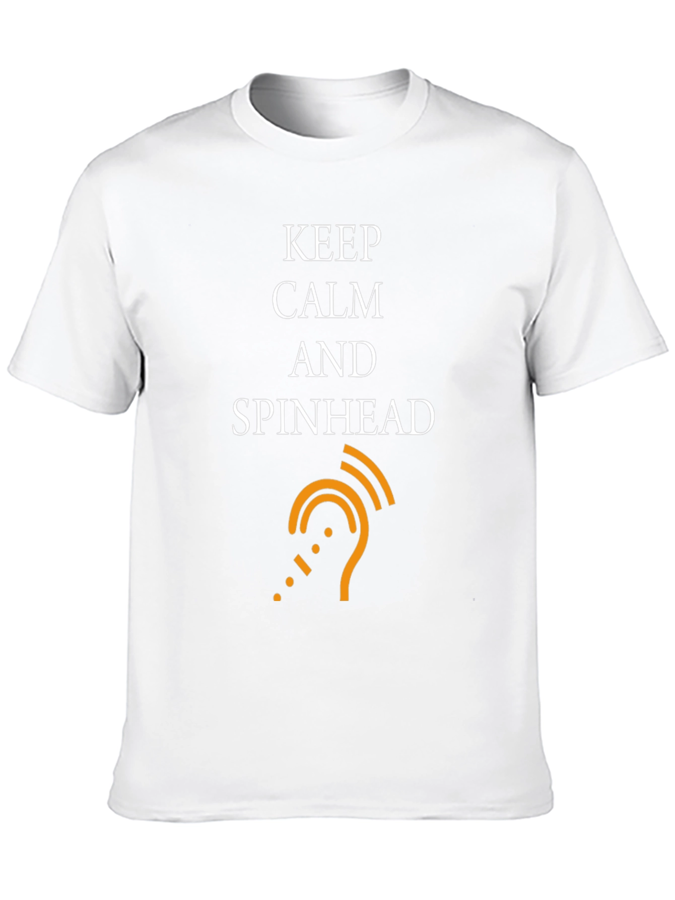 Keep Calm Spinhead T-Shirt - Black Cotton Tee