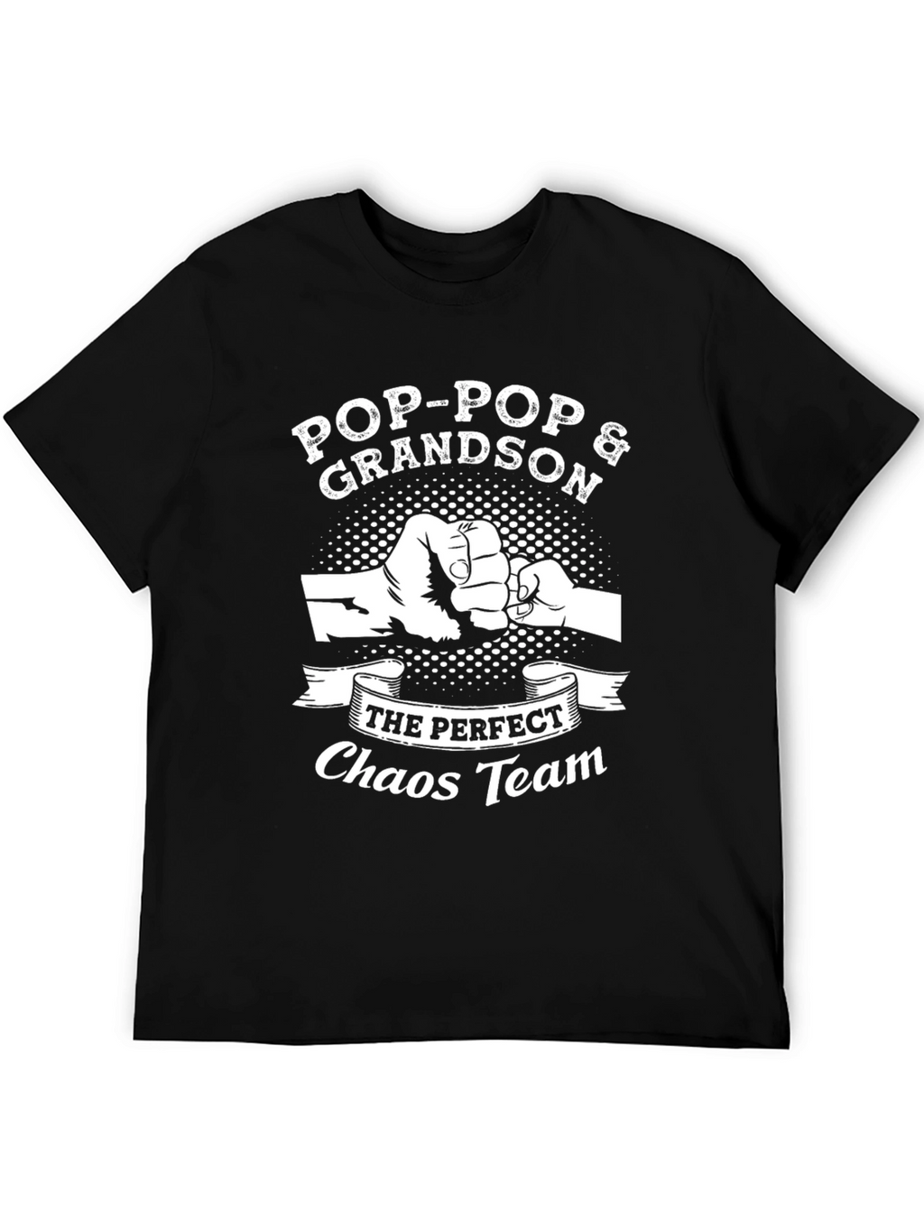 Pop-Pop & Grandson Chaos Team Black T-Shirt