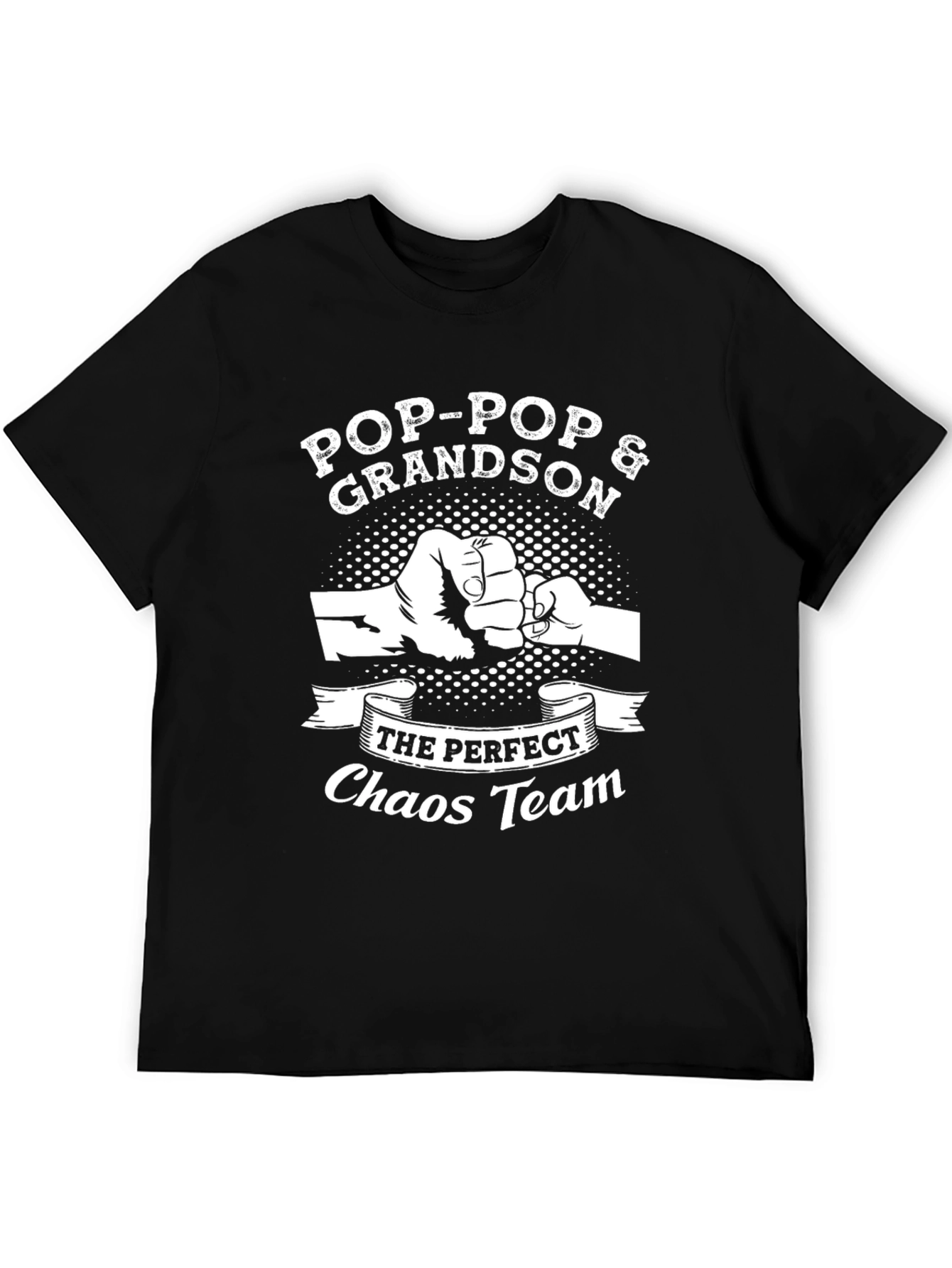 Pop-Pop & Grandson Chaos Team Black T-Shirt