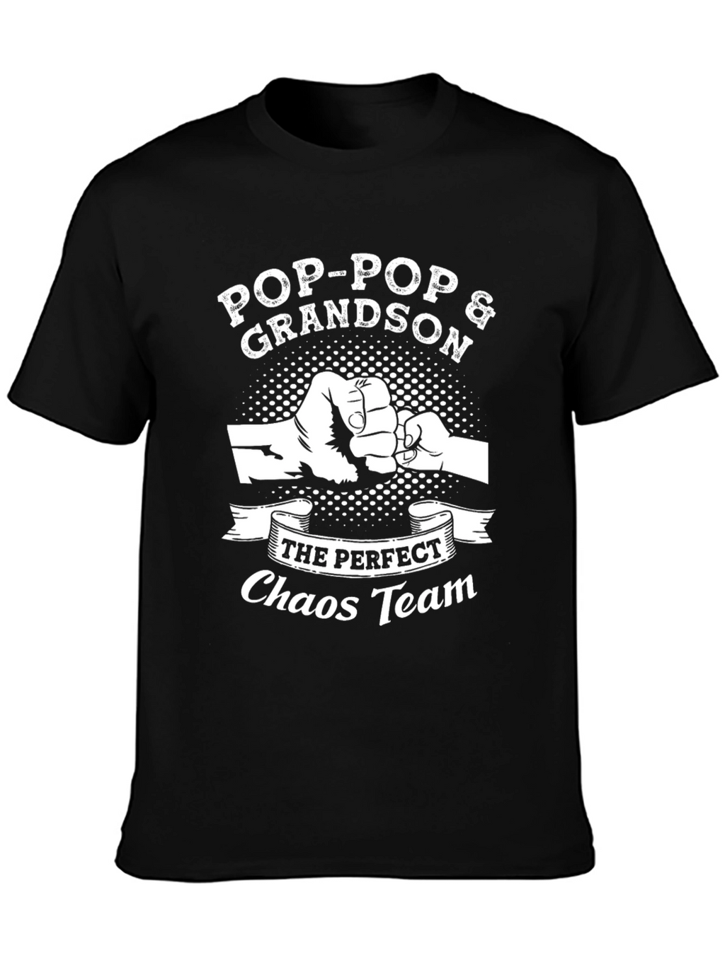 Pop-Pop & Grandson Chaos Team Black T-Shirt