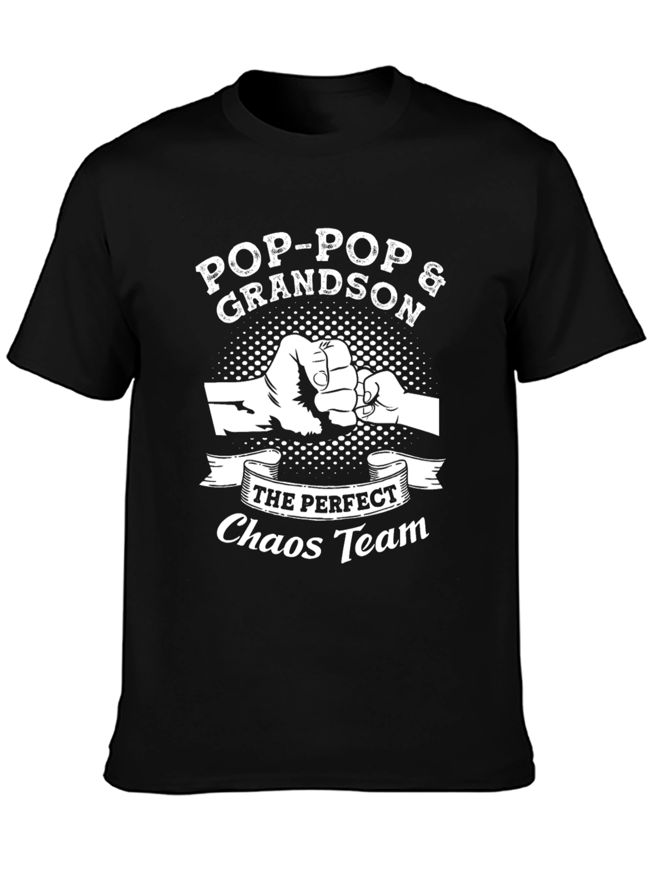 Pop-Pop & Grandson Chaos Team Black T-Shirt