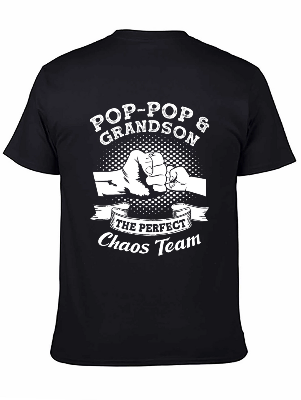 Pop-Pop & Grandson Chaos Team Black T-Shirt