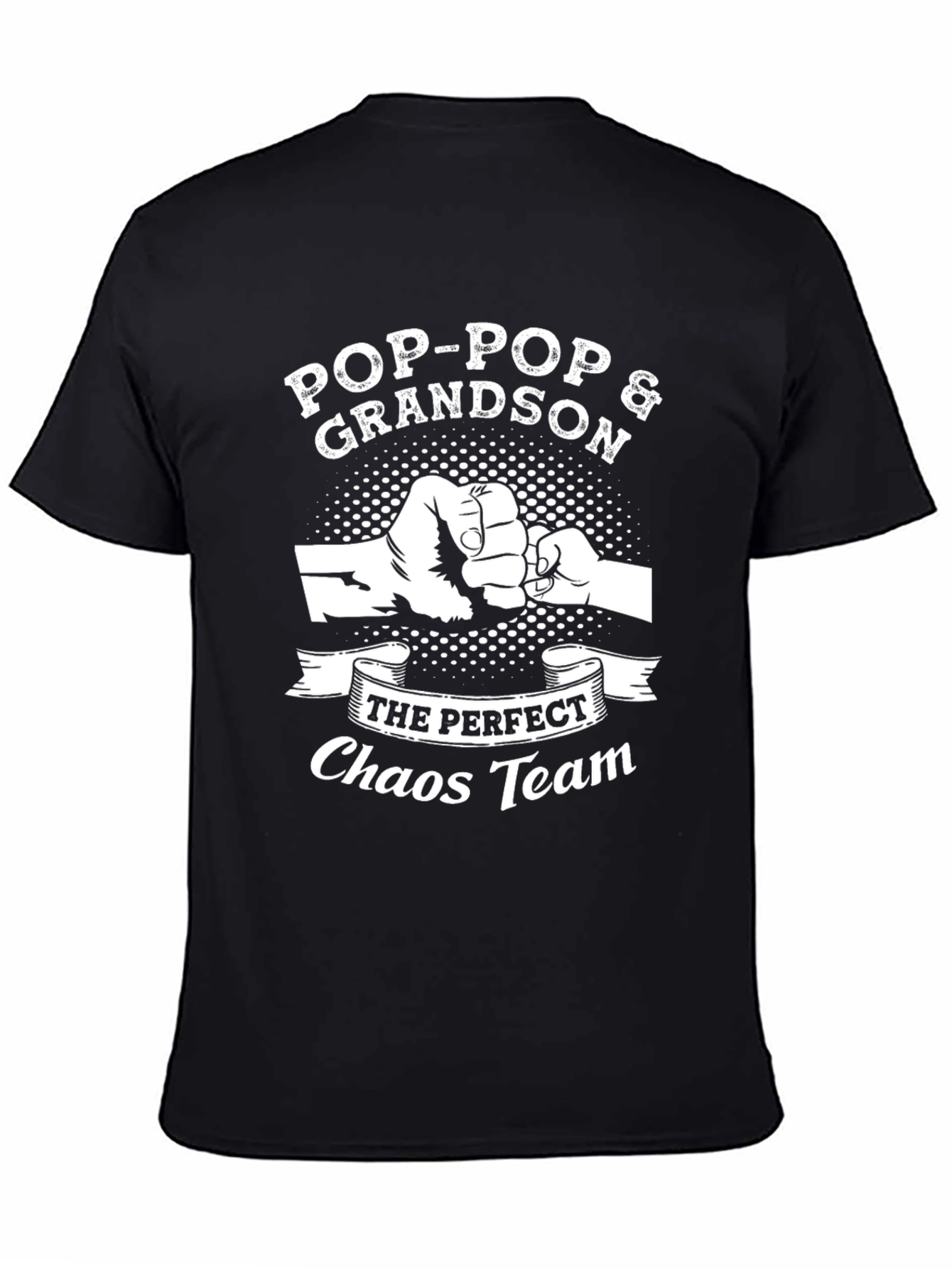Pop-Pop & Grandson Chaos Team Black T-Shirt