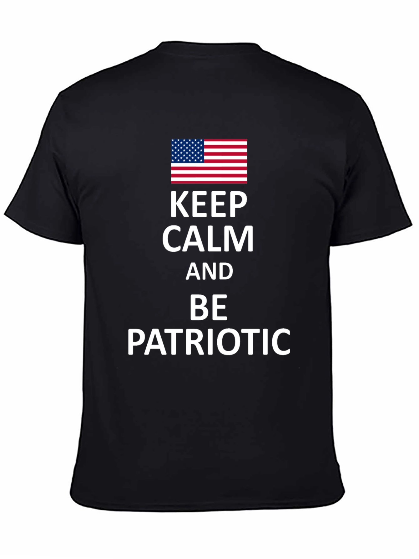 Keep Calm Patriotic USA Flag Graphic T-Shirt