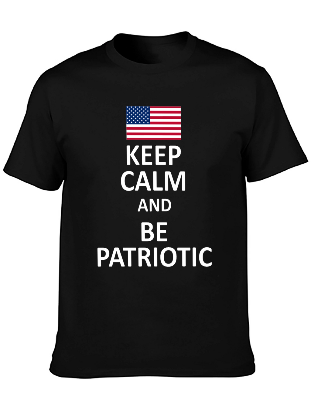 Keep Calm Patriotic USA Flag Graphic T-Shirt