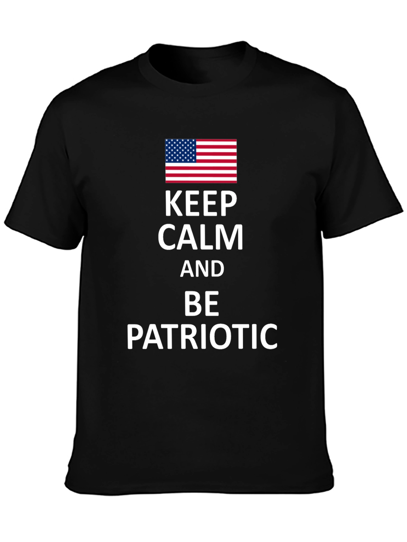 Keep Calm Patriotic USA Flag Graphic T-Shirt