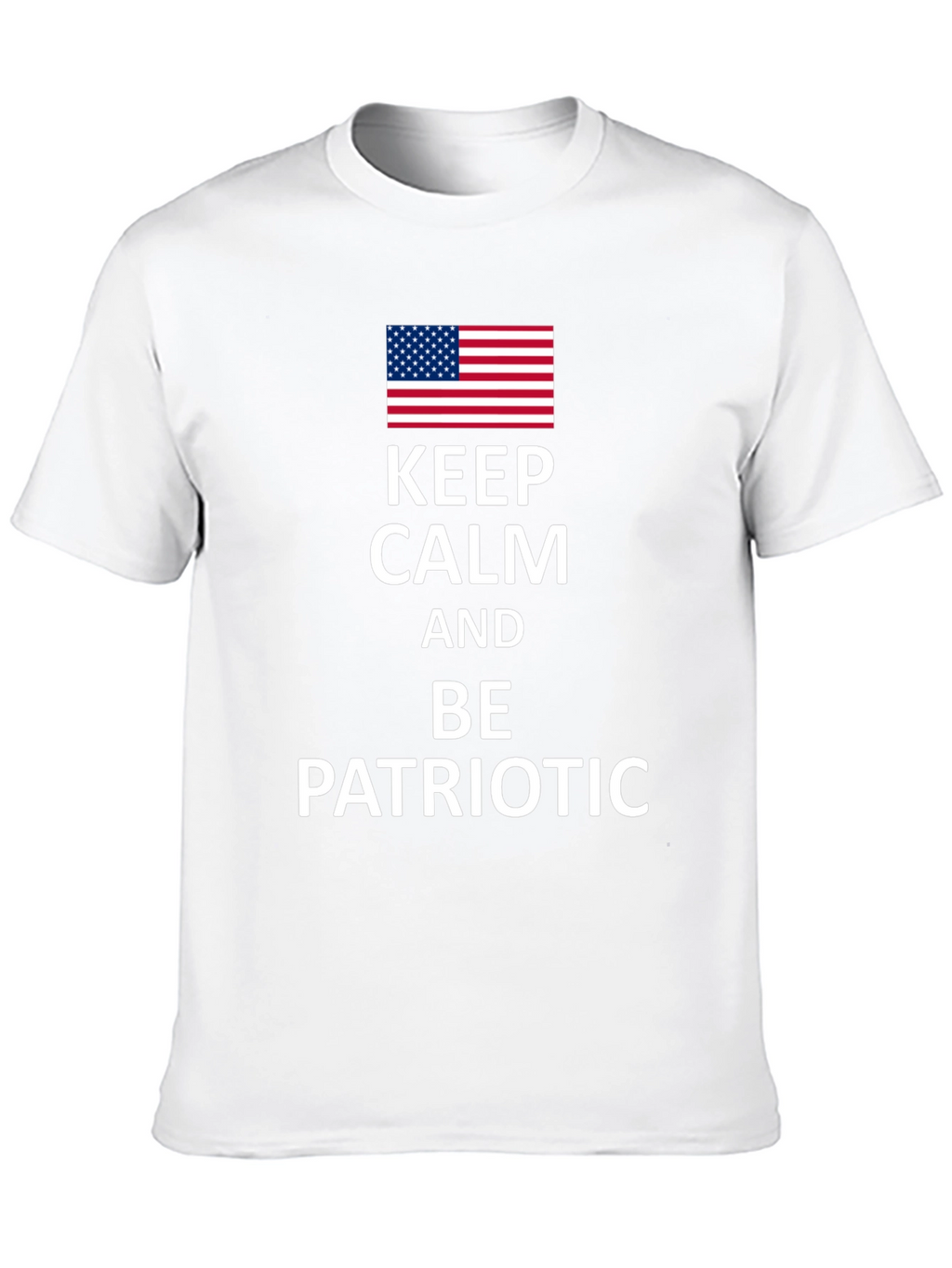 Keep Calm Patriotic USA Flag Graphic T-Shirt