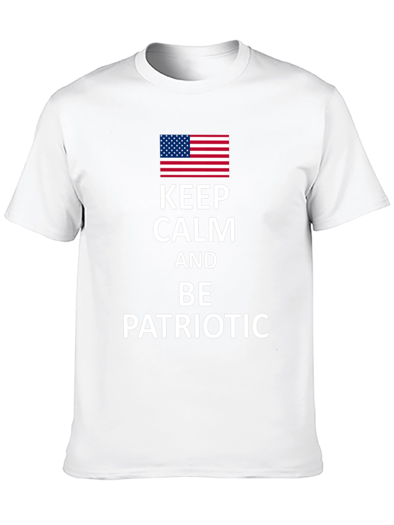 Keep Calm Patriotic USA Flag Graphic T-Shirt