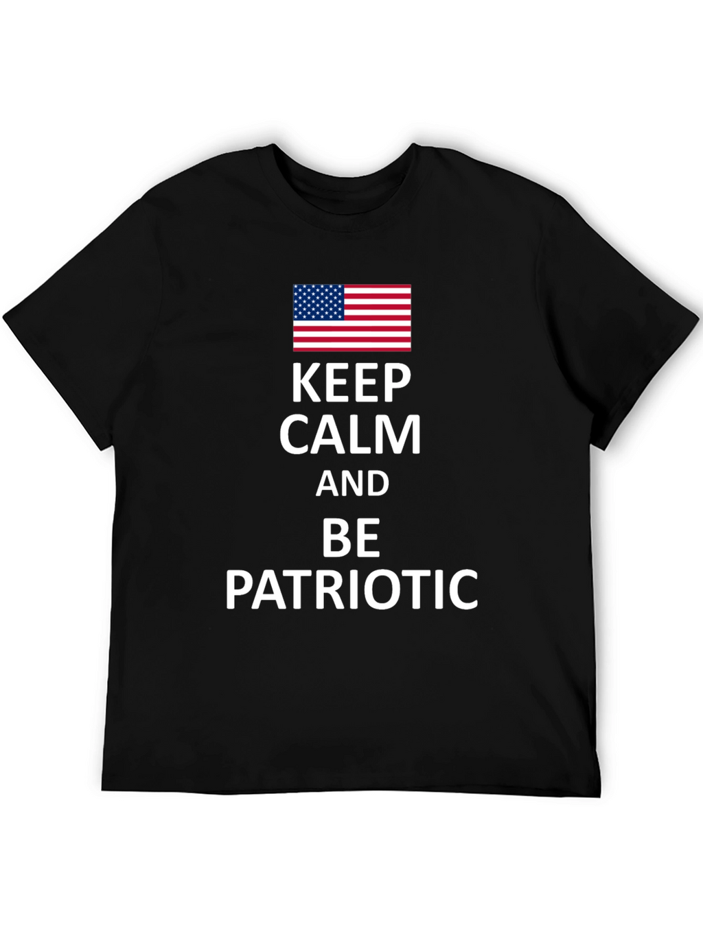 Keep Calm Patriotic USA Flag Graphic T-Shirt