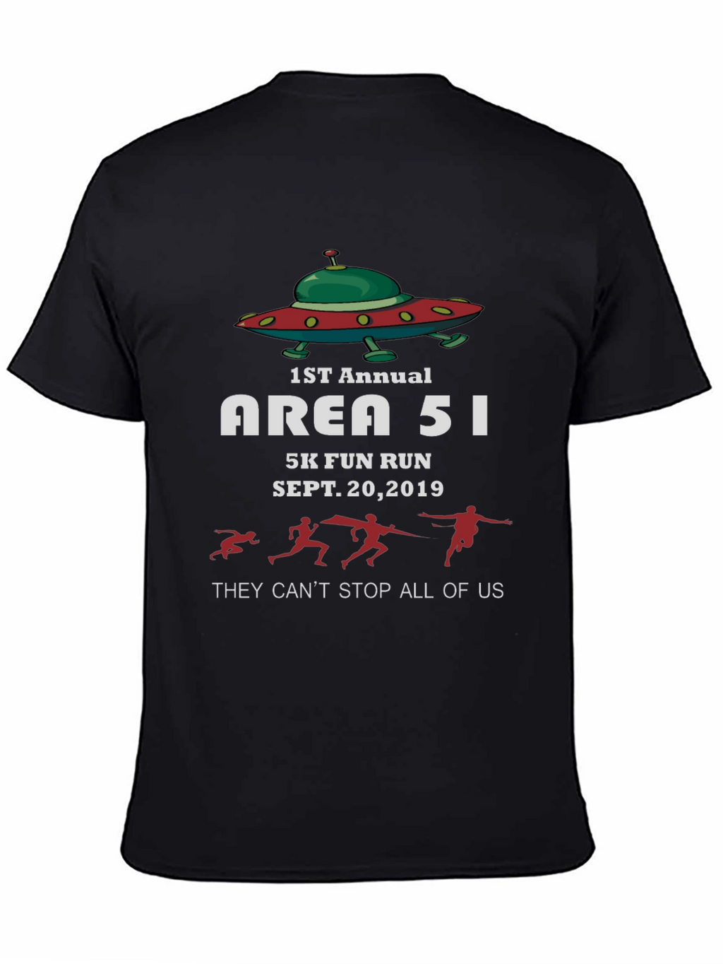 Area 51 Fun Run Black T-Shirt