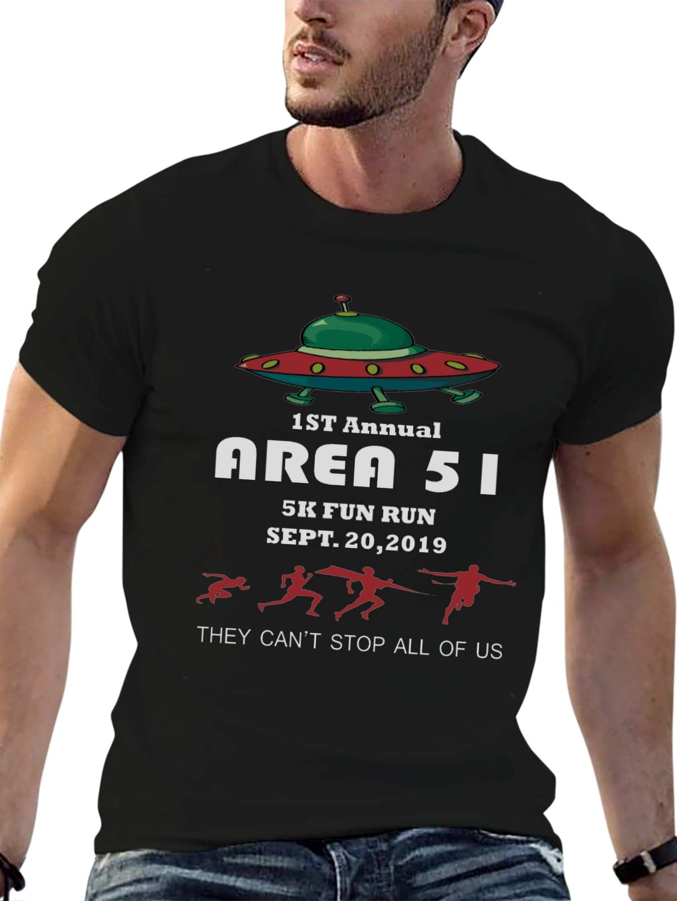 Area 51 Fun Run Black T-Shirt