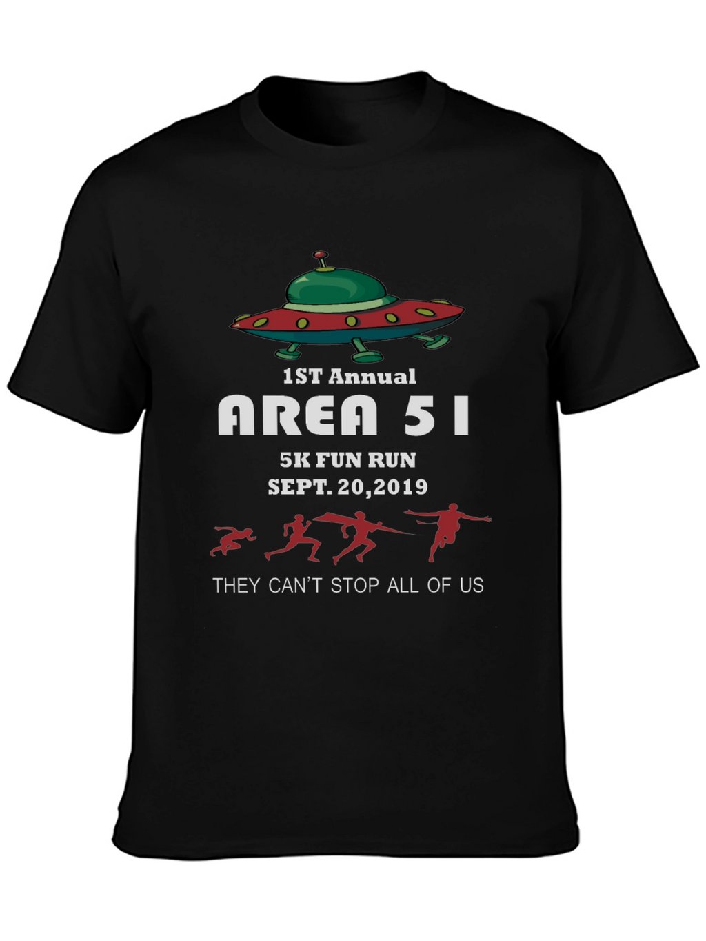 Area 51 Fun Run Black T-Shirt