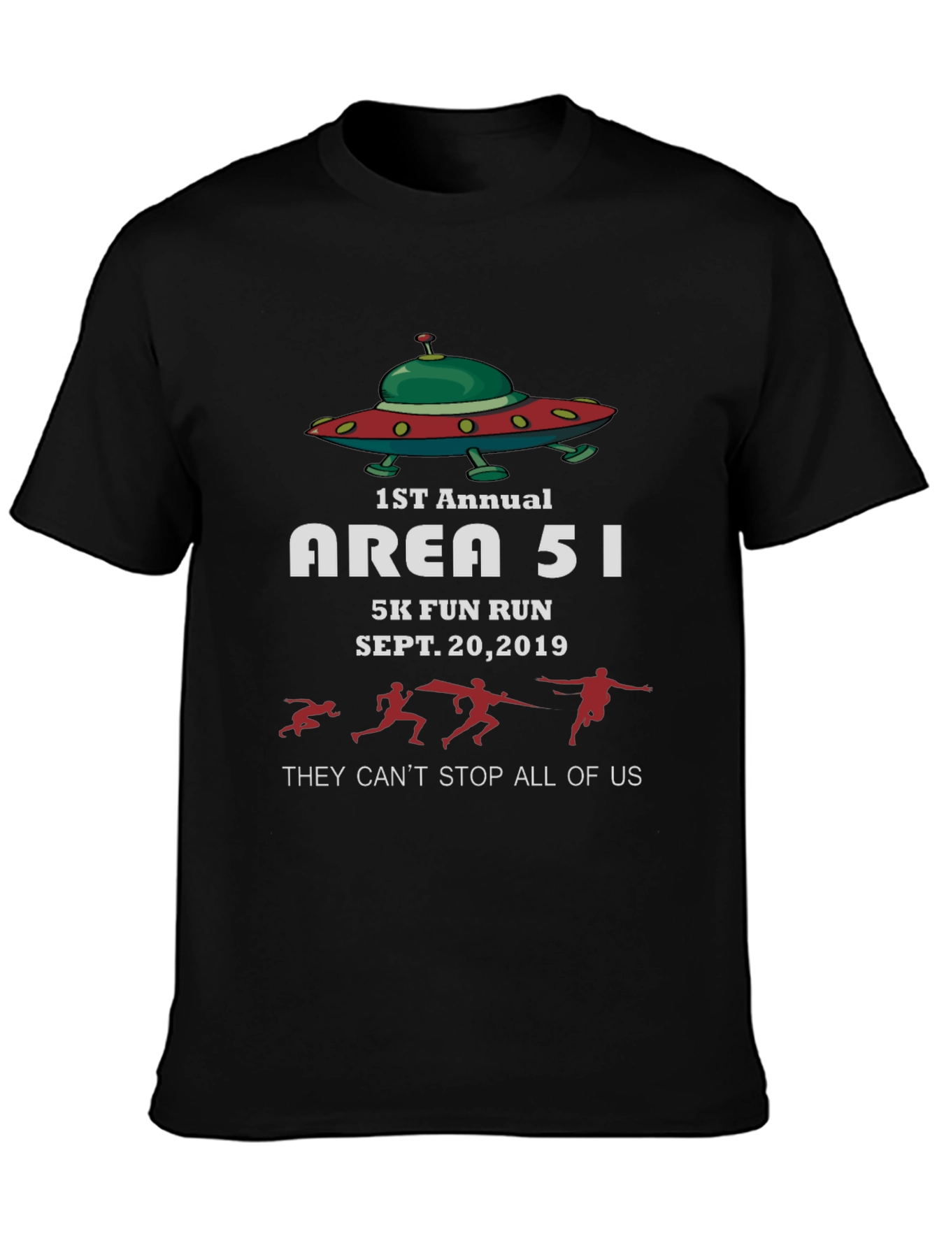 Area 51 Fun Run Black T-Shirt