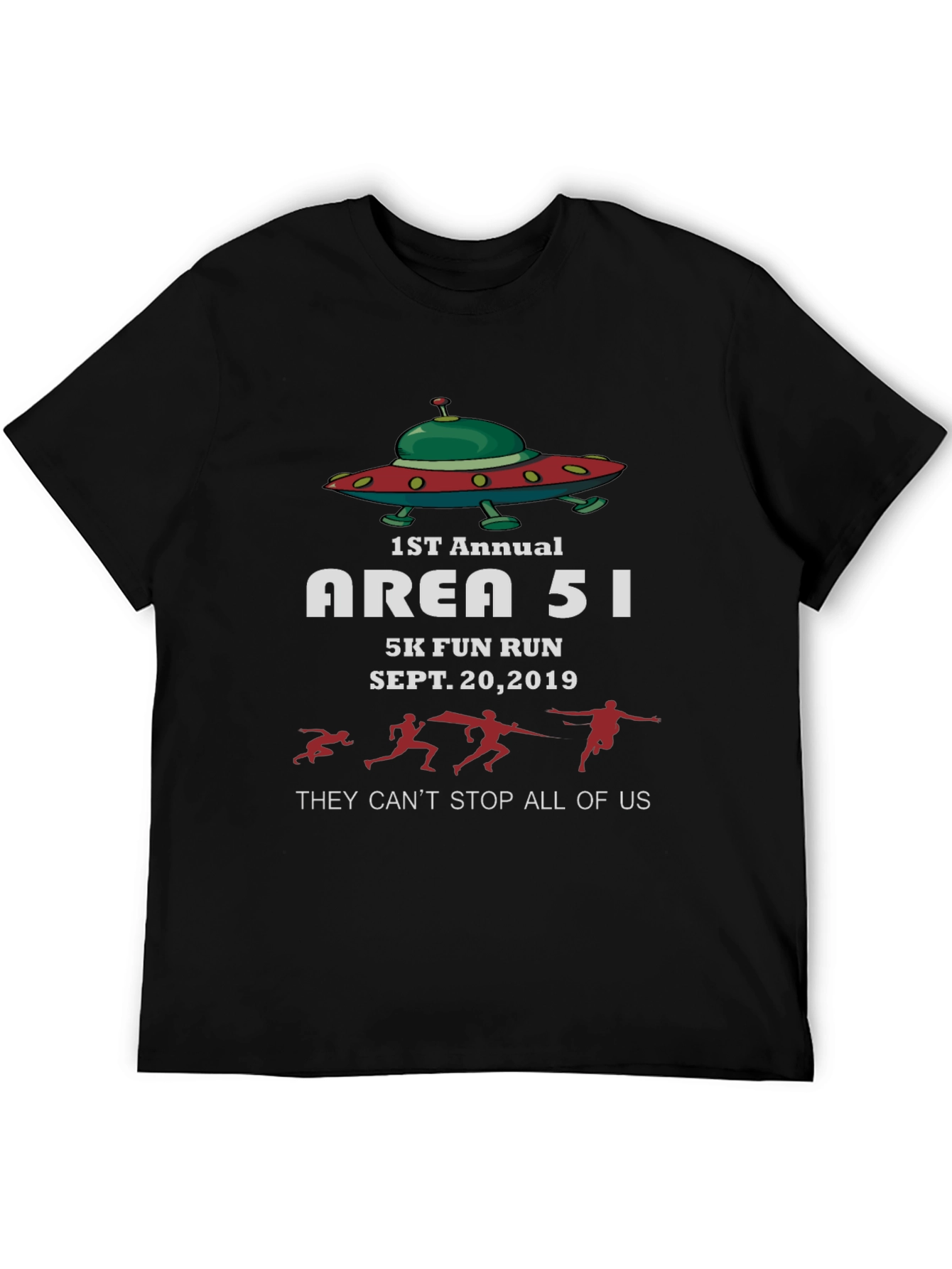 Area 51 Fun Run Black T-Shirt
