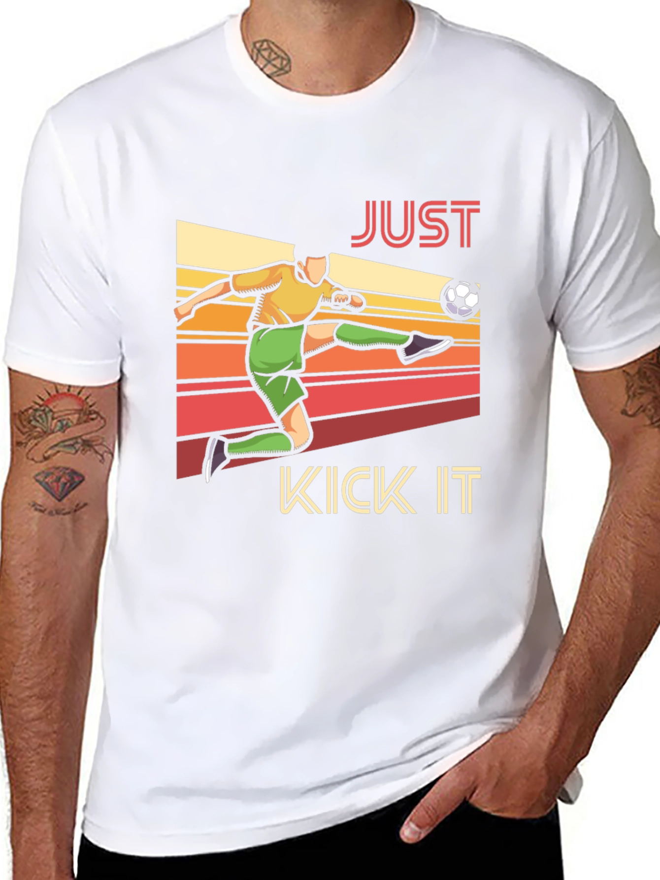 Just Kick It T-Shirt - Soccer Player Design