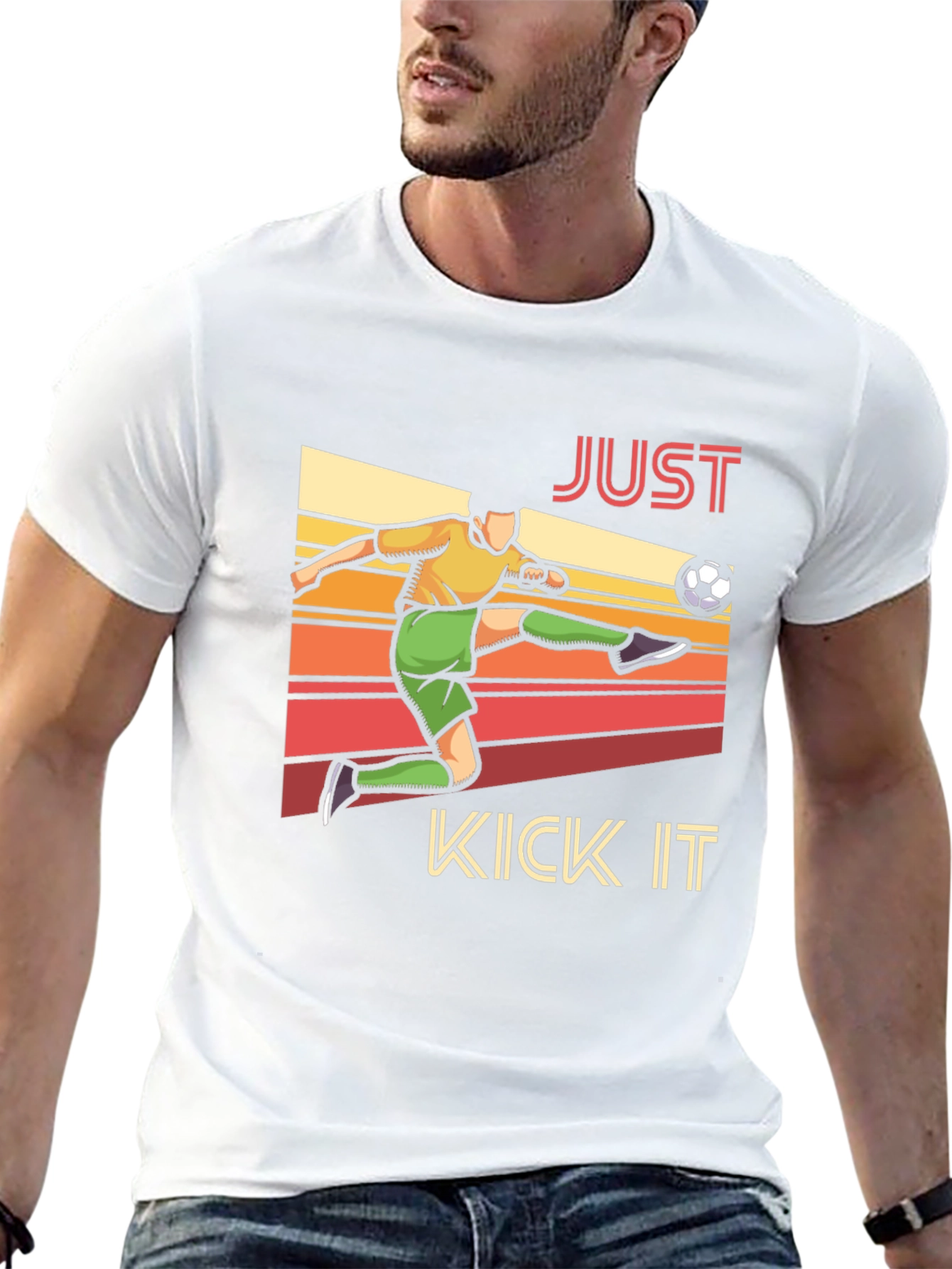 Just Kick It T-Shirt - Soccer Player Design