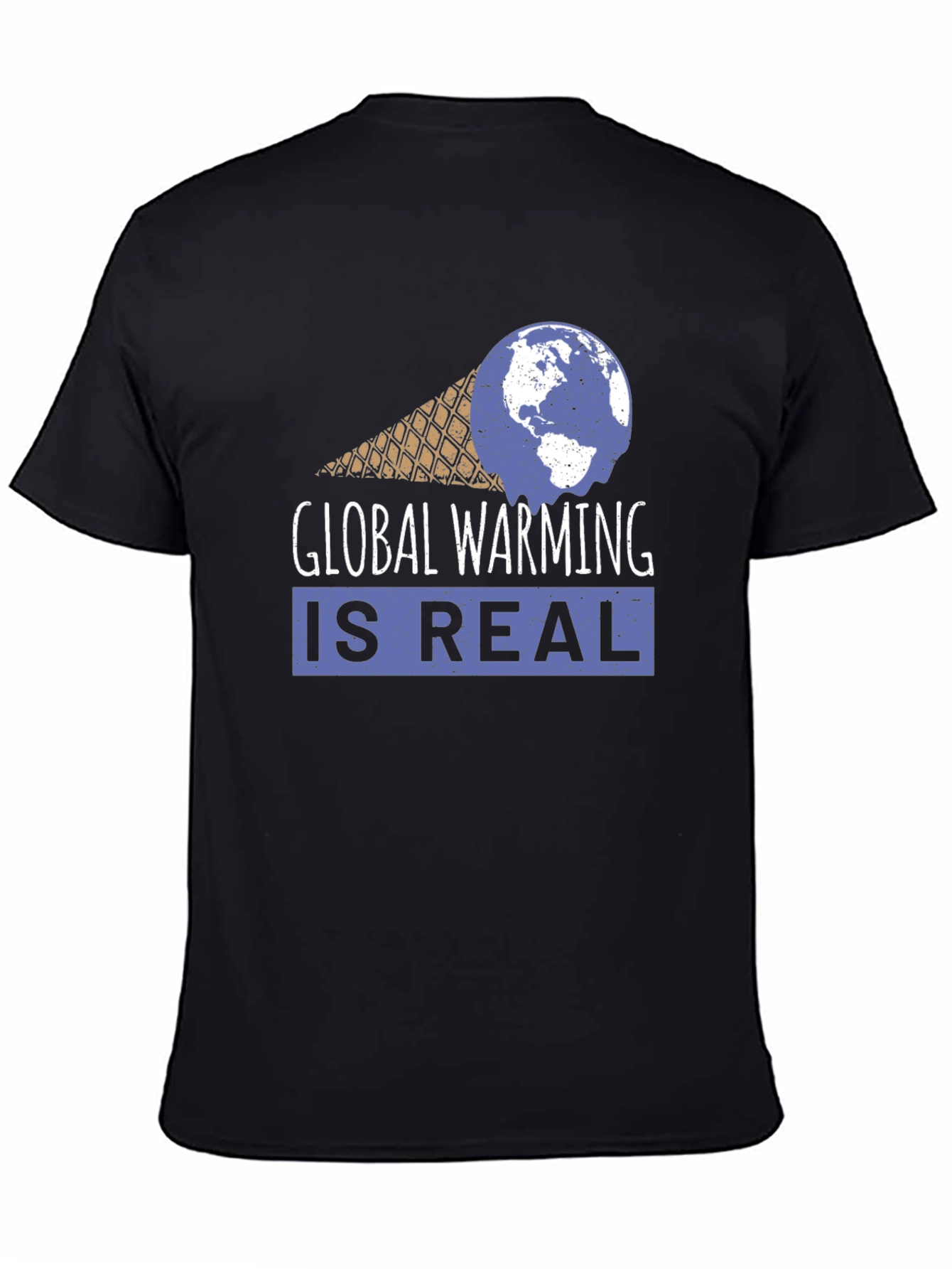 Global Warming is Real T-Shirt - Earth Ice Cream Cone Design