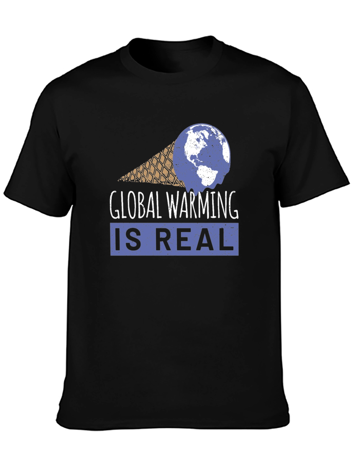 Global Warming is Real T-Shirt - Earth Ice Cream Cone Design